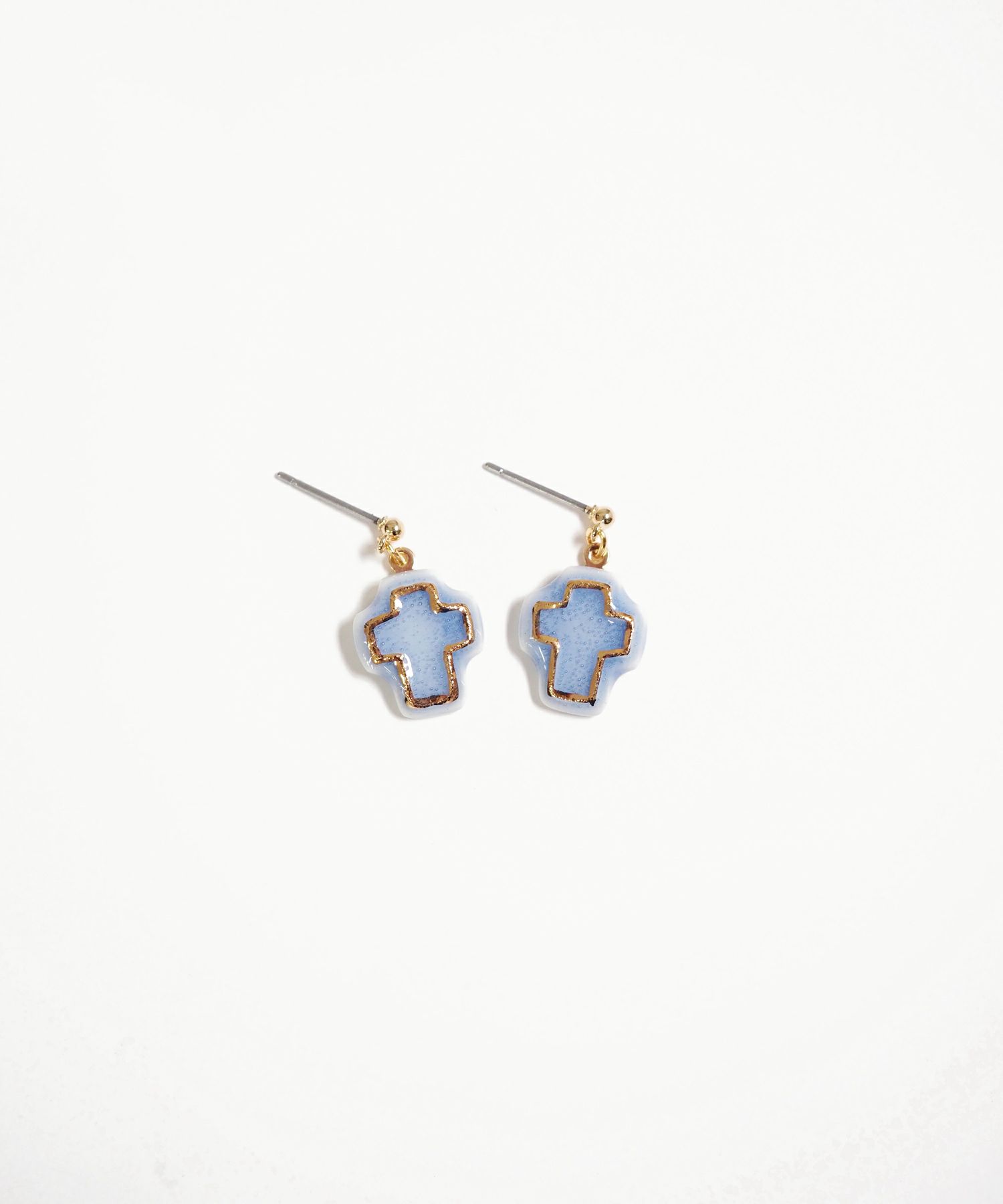 美濃焼タイルみにくろピアス【七窯社】