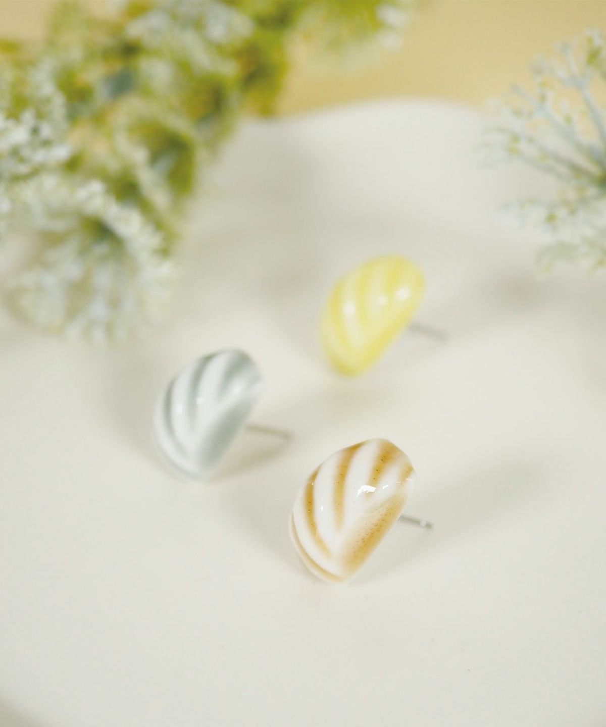 美濃焼タイルぷぬピアス【七窯社】