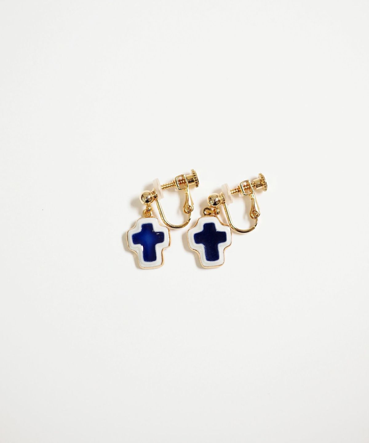 美濃焼タイルみにくろイヤリング【七窯社】