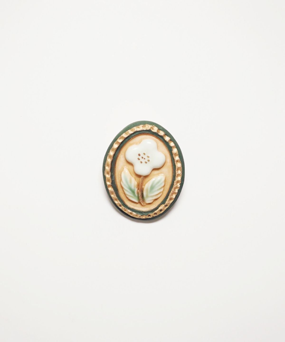 美濃焼タイル額縁ブローチ【七窯社】