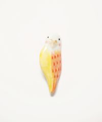 美濃焼タイルインコブローチ【七窯社】
