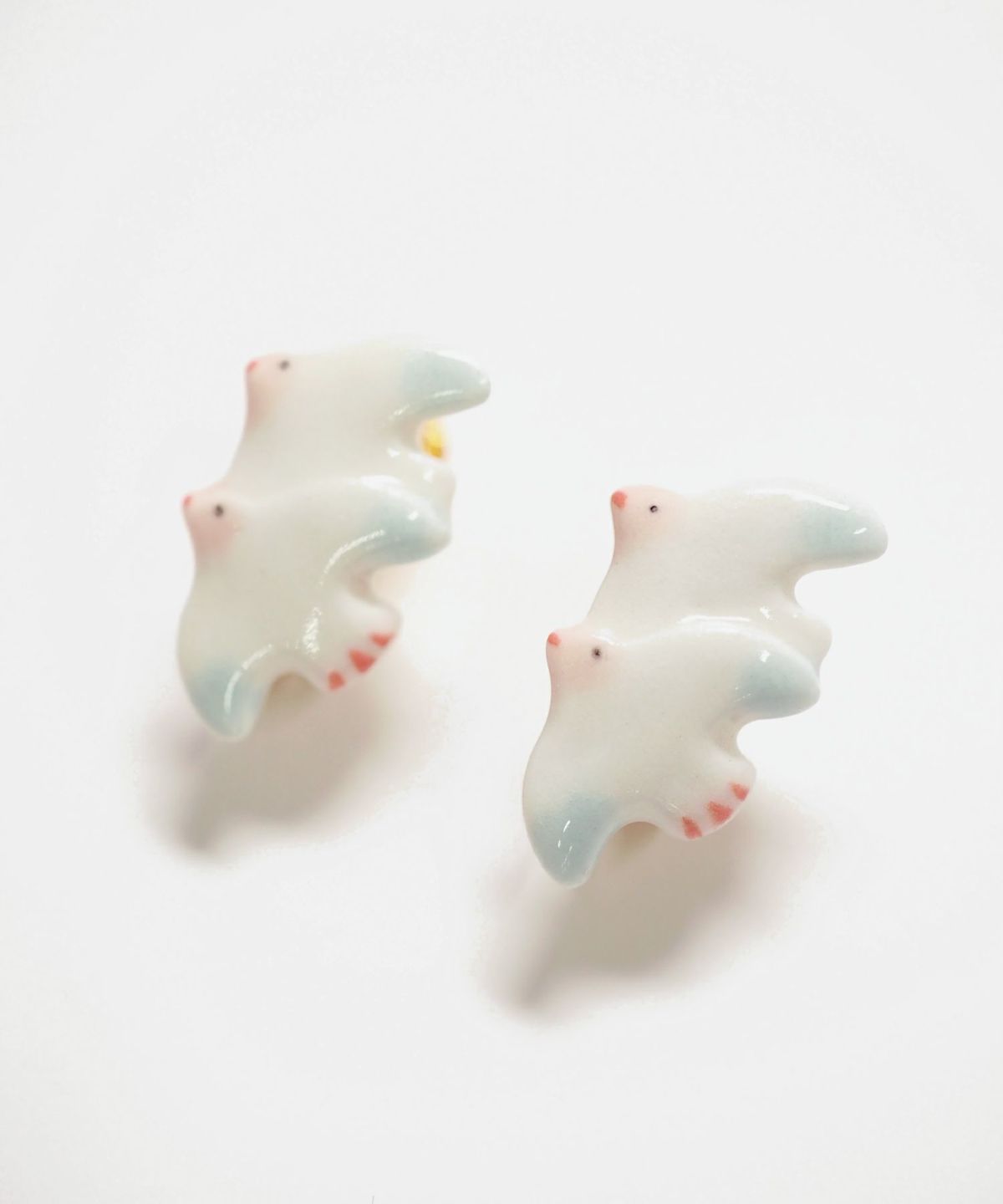 美濃焼タイルハトイヤリング【七窯社】