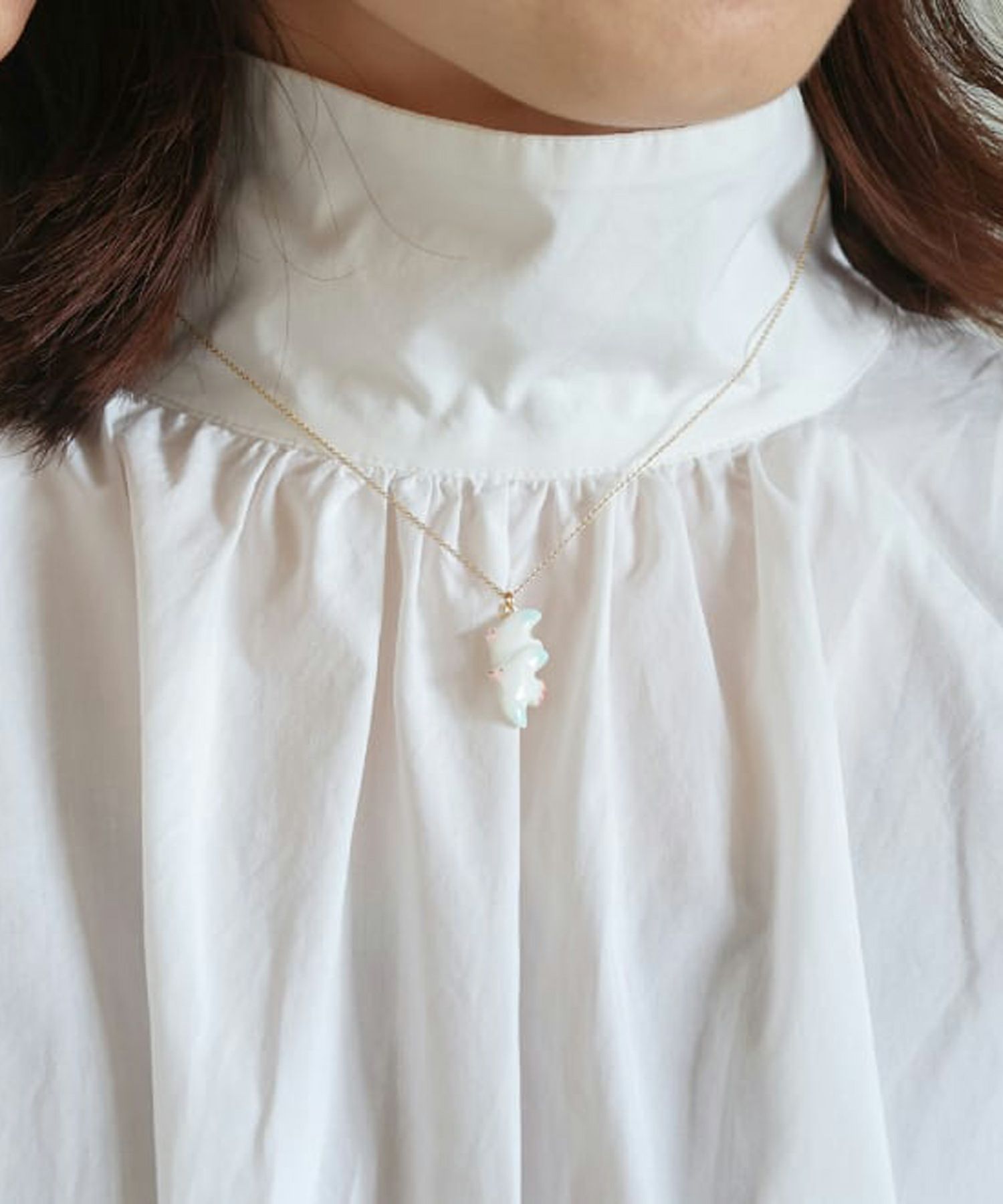 美濃焼タイルハトネックレス【七窯社】