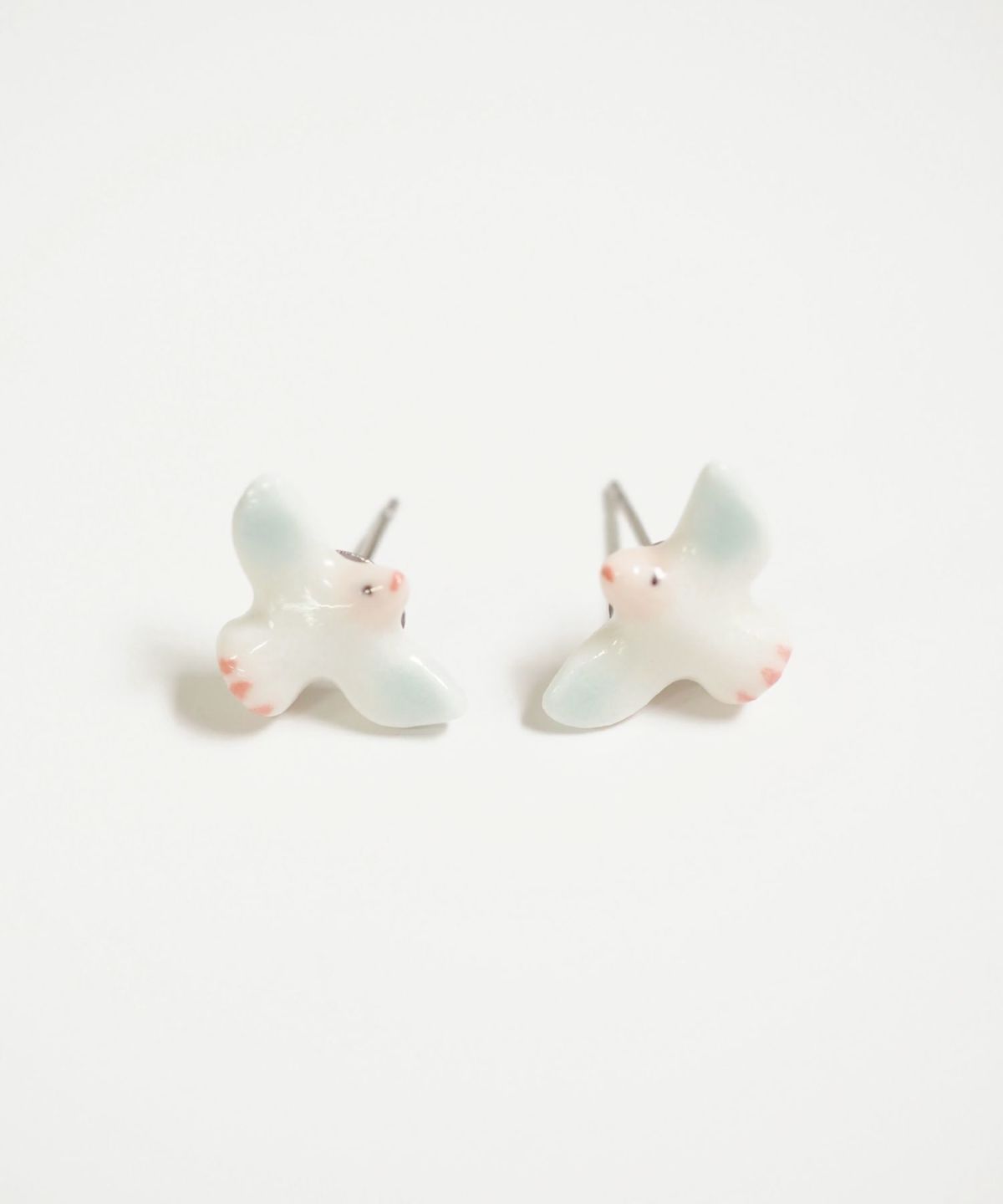 美濃焼タイルハトピアス【七窯社】