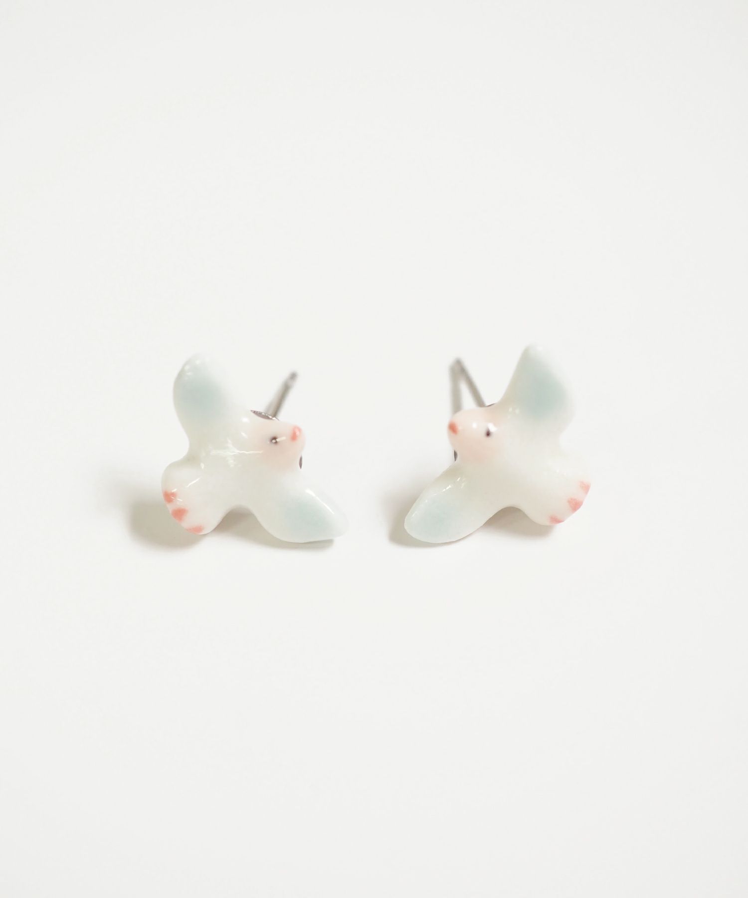 美濃焼タイルハトピアス【七窯社】