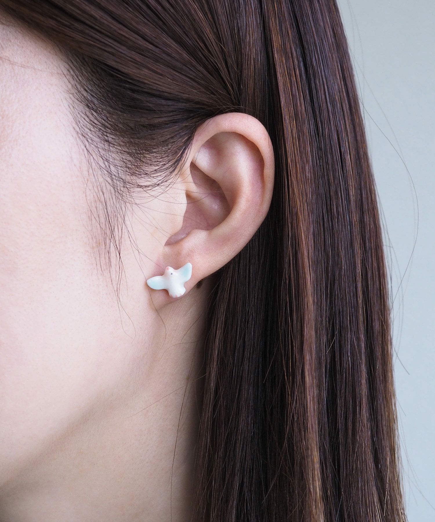 美濃焼タイルハトピアス【七窯社】