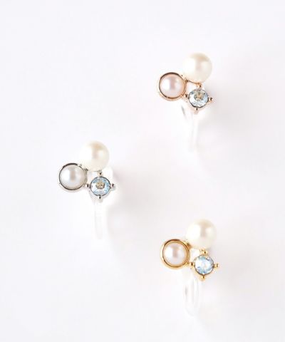 パールメタルカーブ樹脂ノンホールイヤリング | 【公式】MUK ONLINE