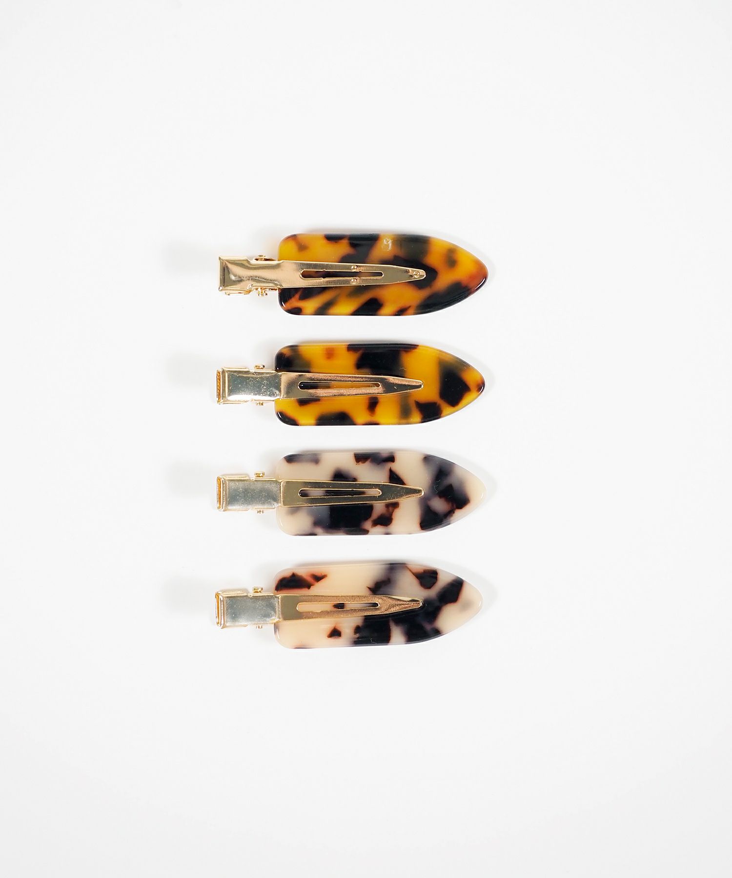 マーブル前髪クリップ2個セット