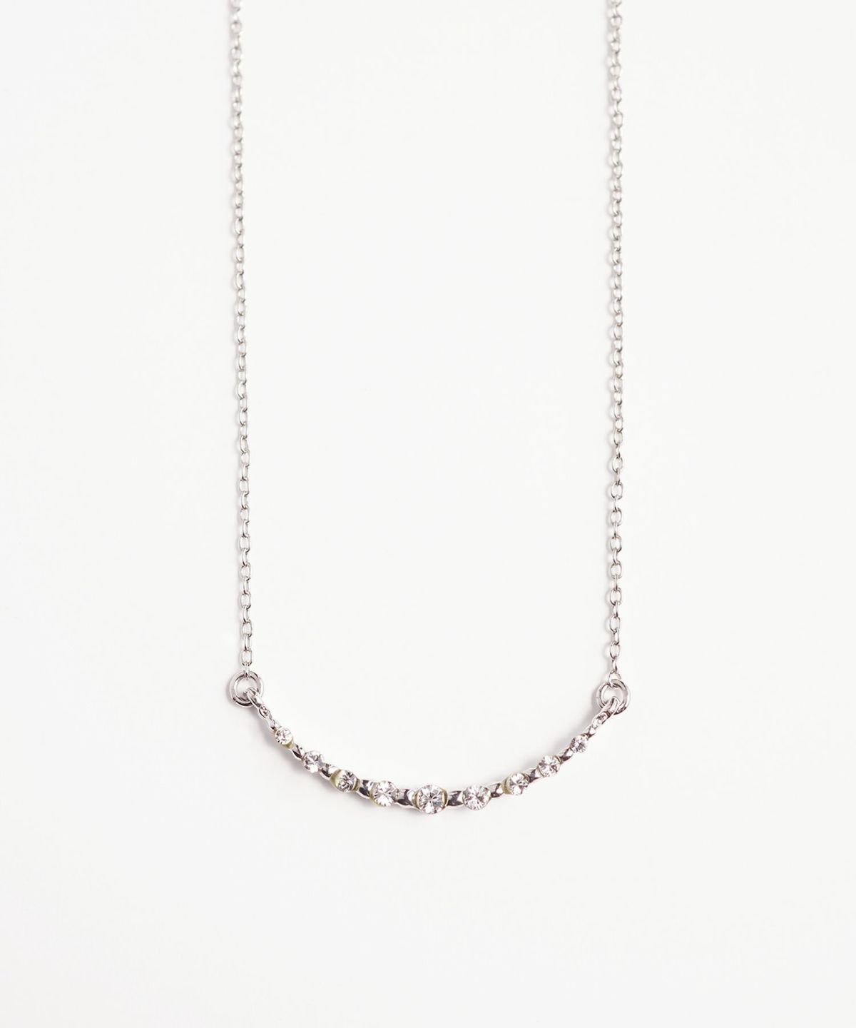 【web限定】U字ラインストーンネックレス