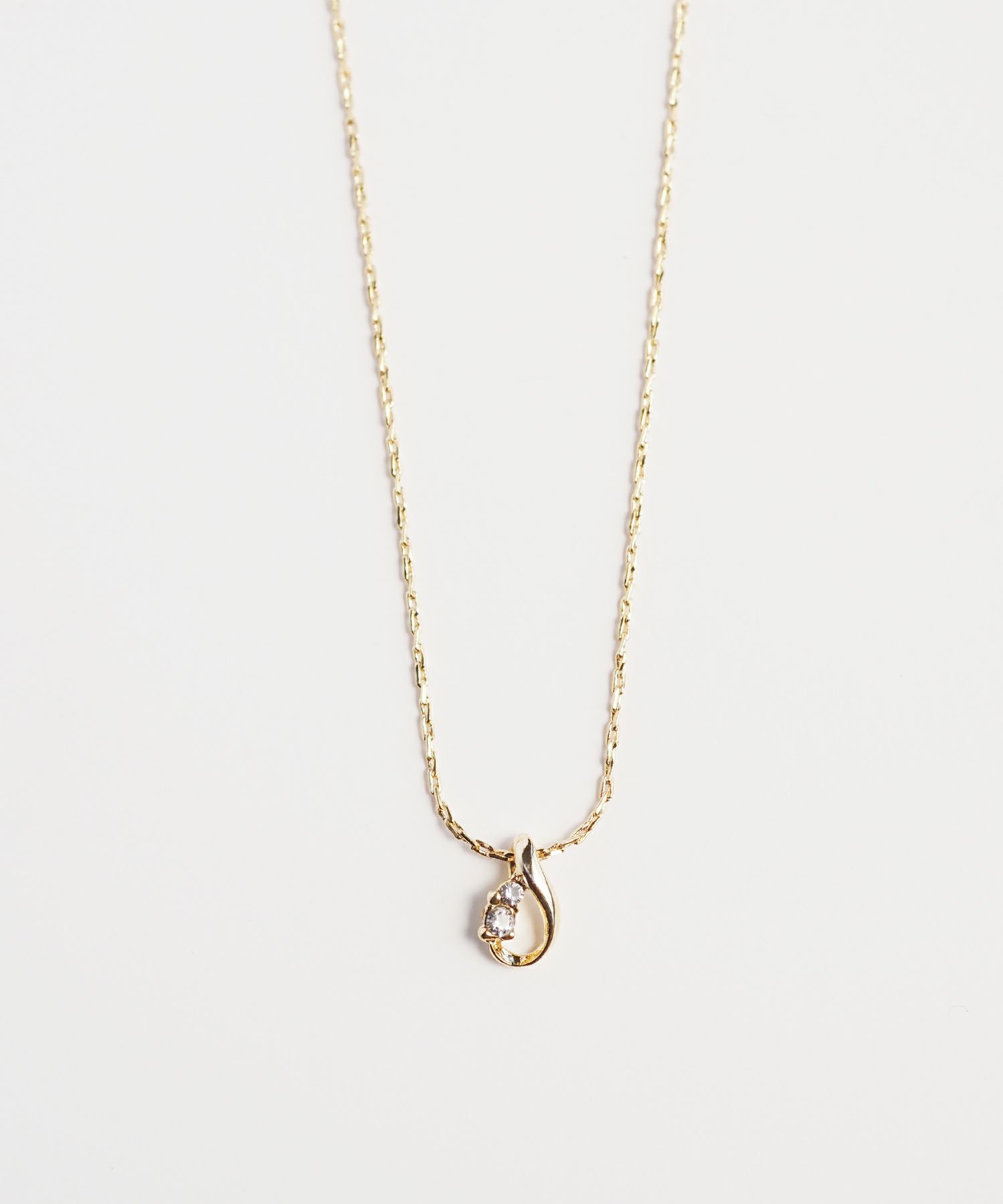 【web限定】ティアドロップラインストーンペンダント