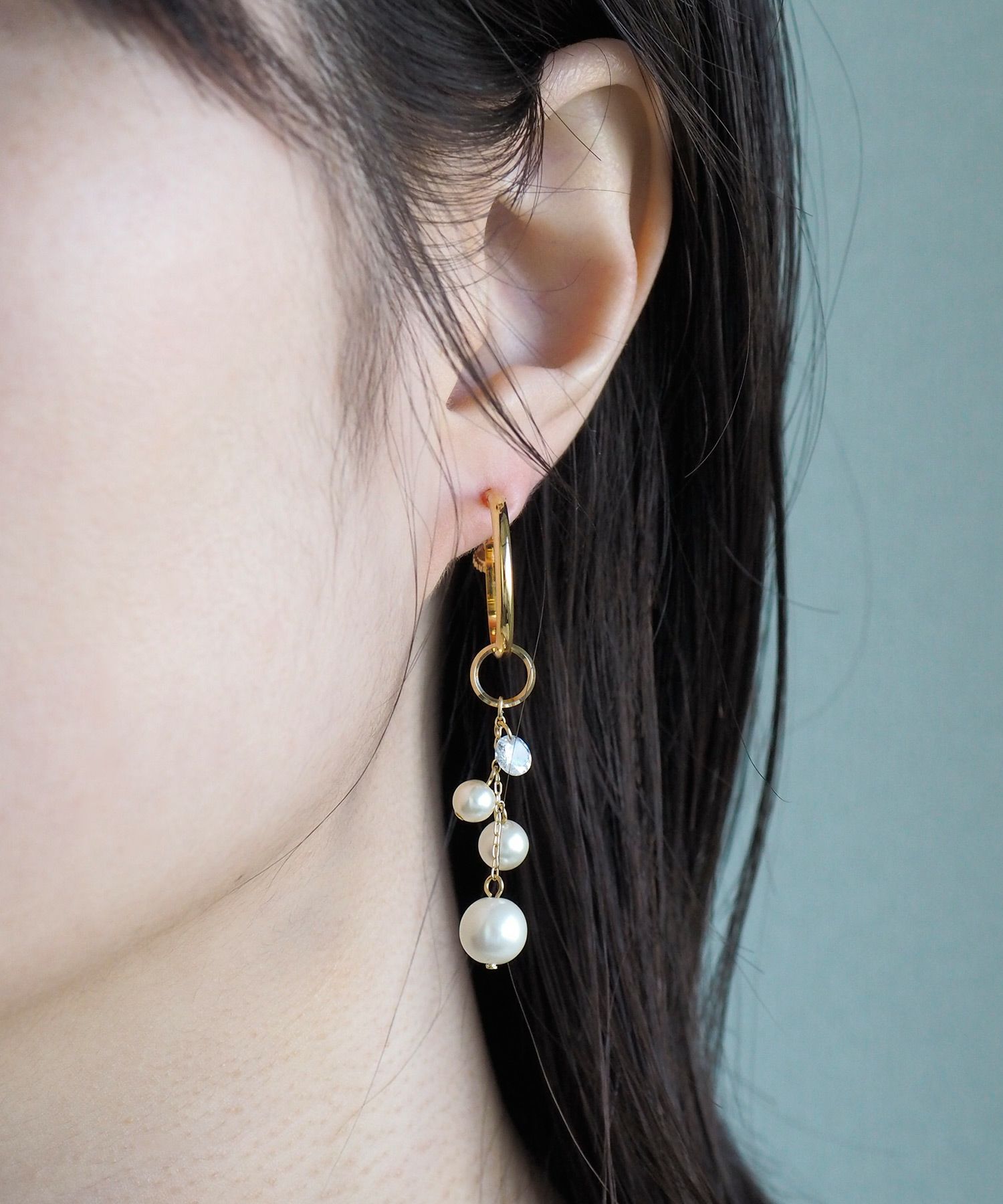 パールミュリールフープ2wayIMFスプリングイヤリング | 【公式】MUK