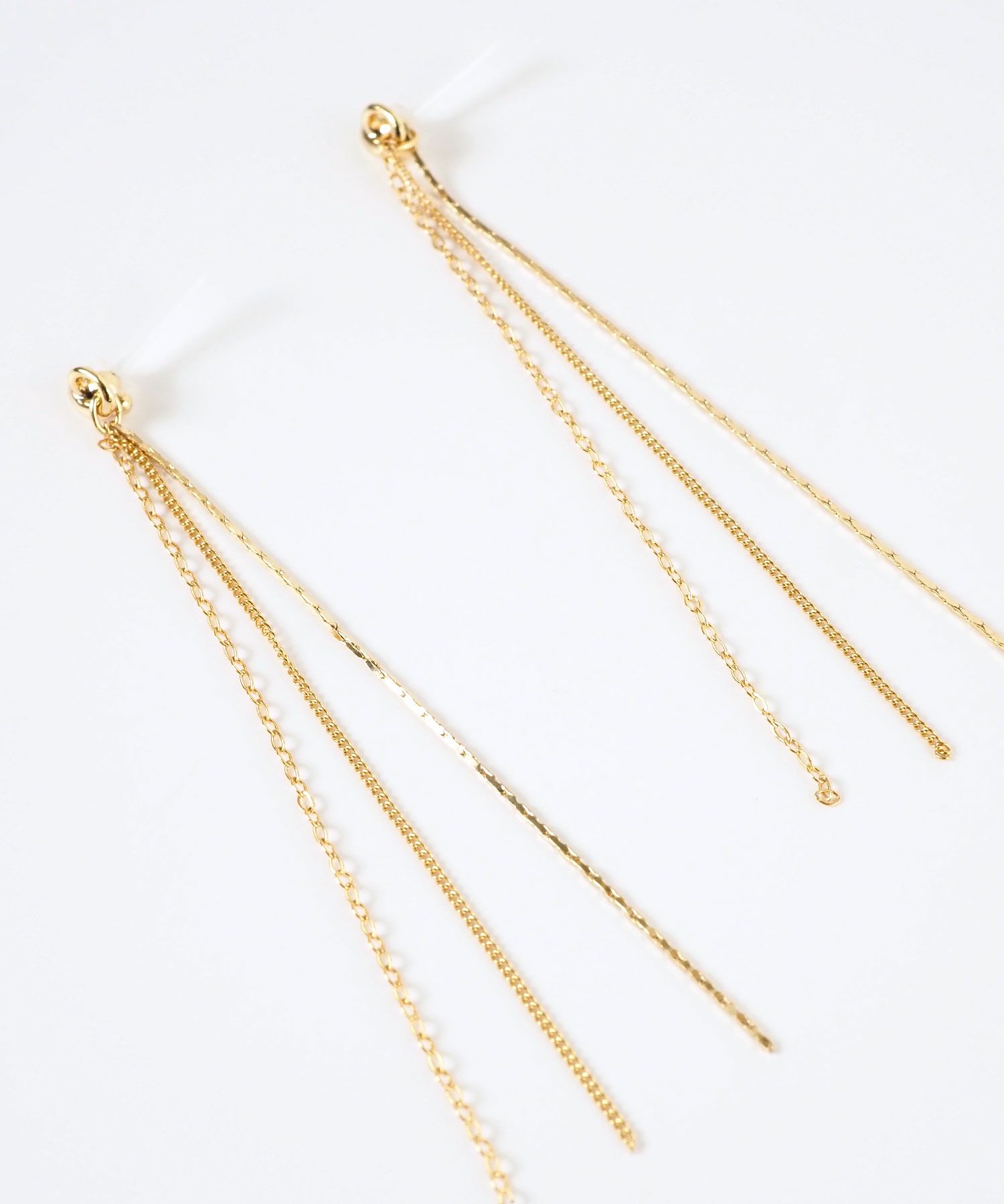 【web限定】メタルチェーンセラミックポストピアス