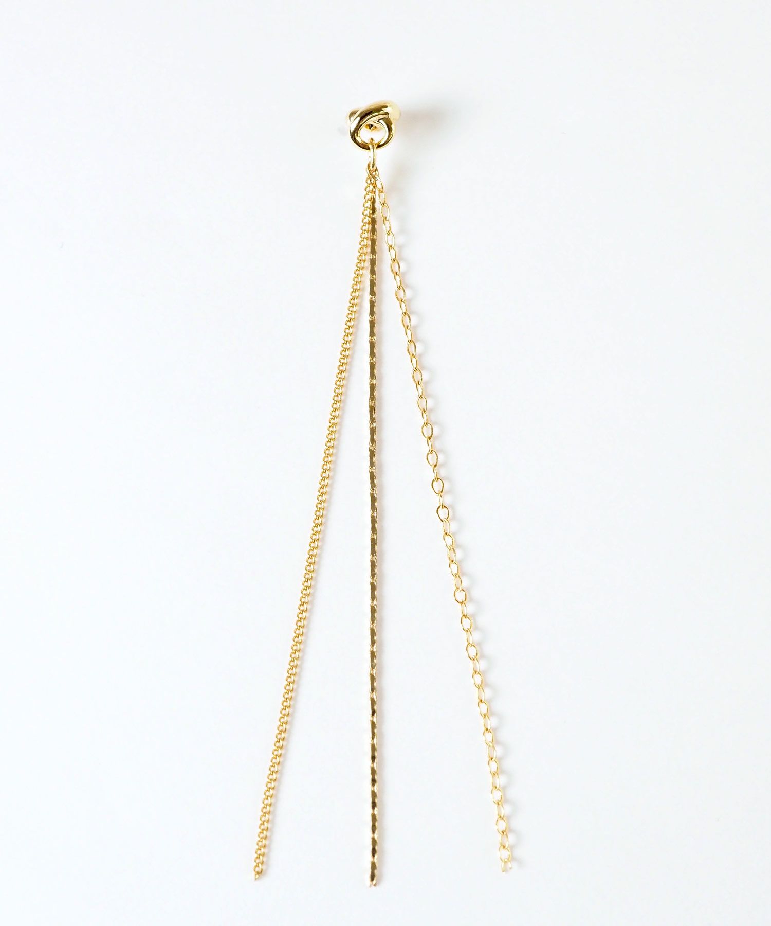 【web限定】メタルチェーンセラミックポストピアス