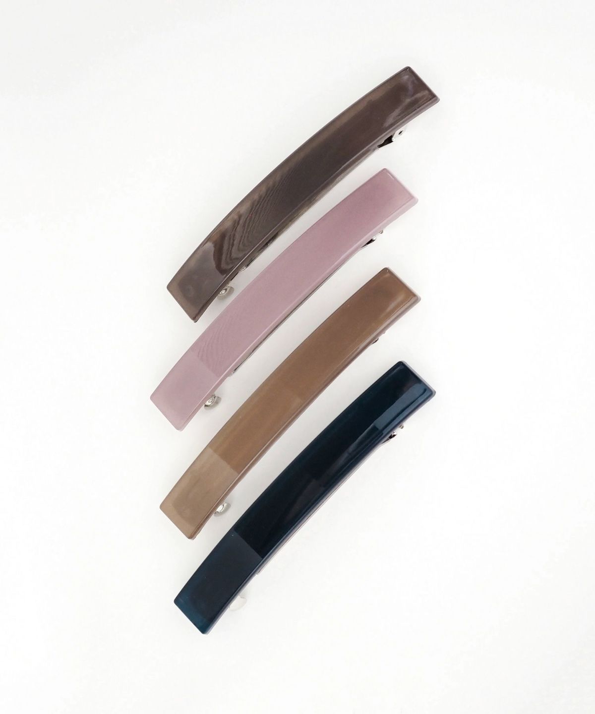 ピタッとズレないロングスクエアバーバレッタ