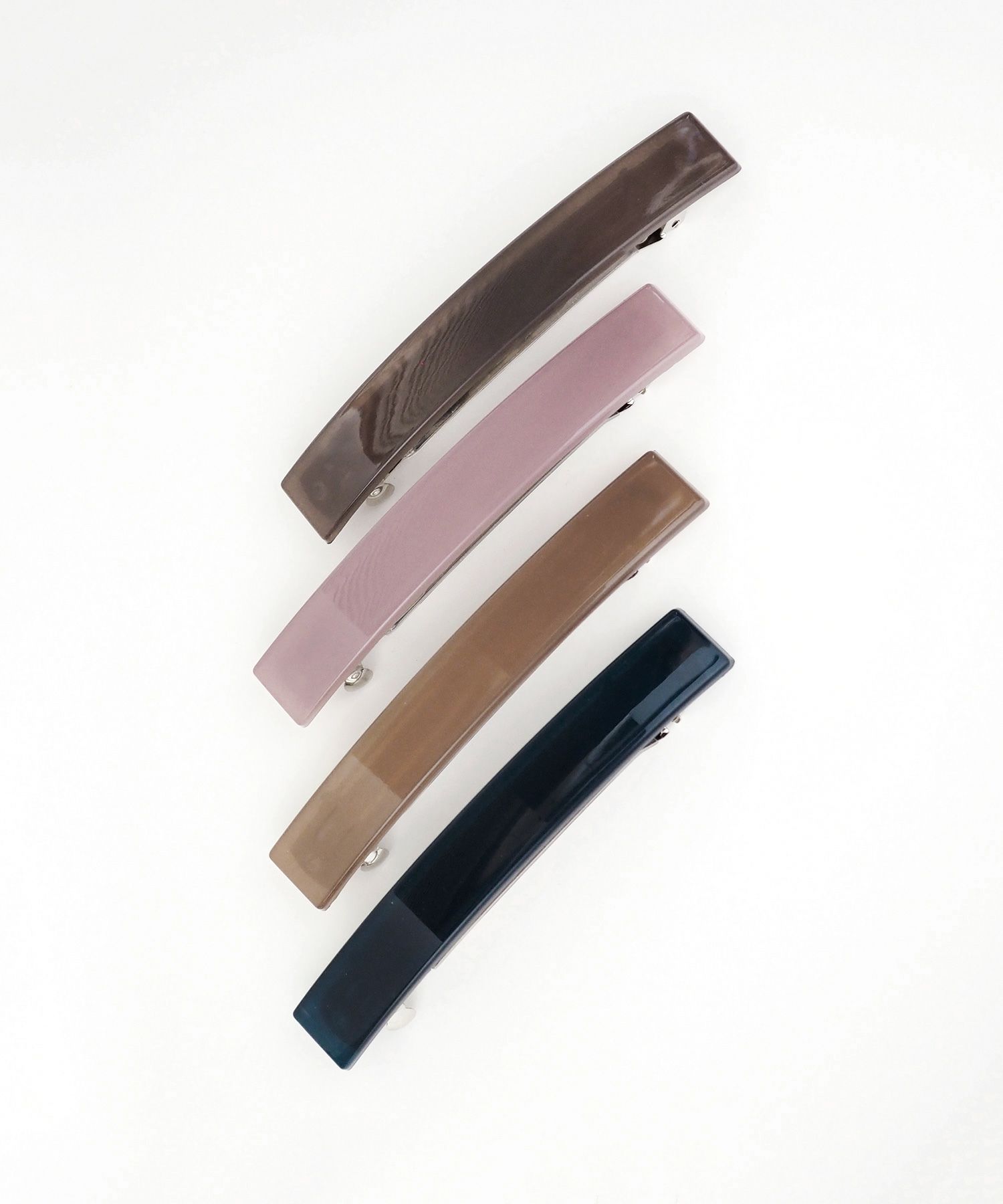 ピタッとズレないロングスクエアバーバレッタ