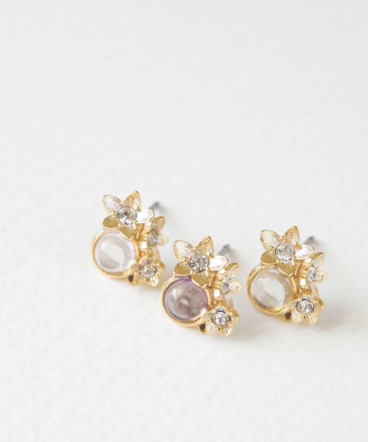 ナチュラルストーンブーケットチタンポストピアス【MUK Dreamy stone】