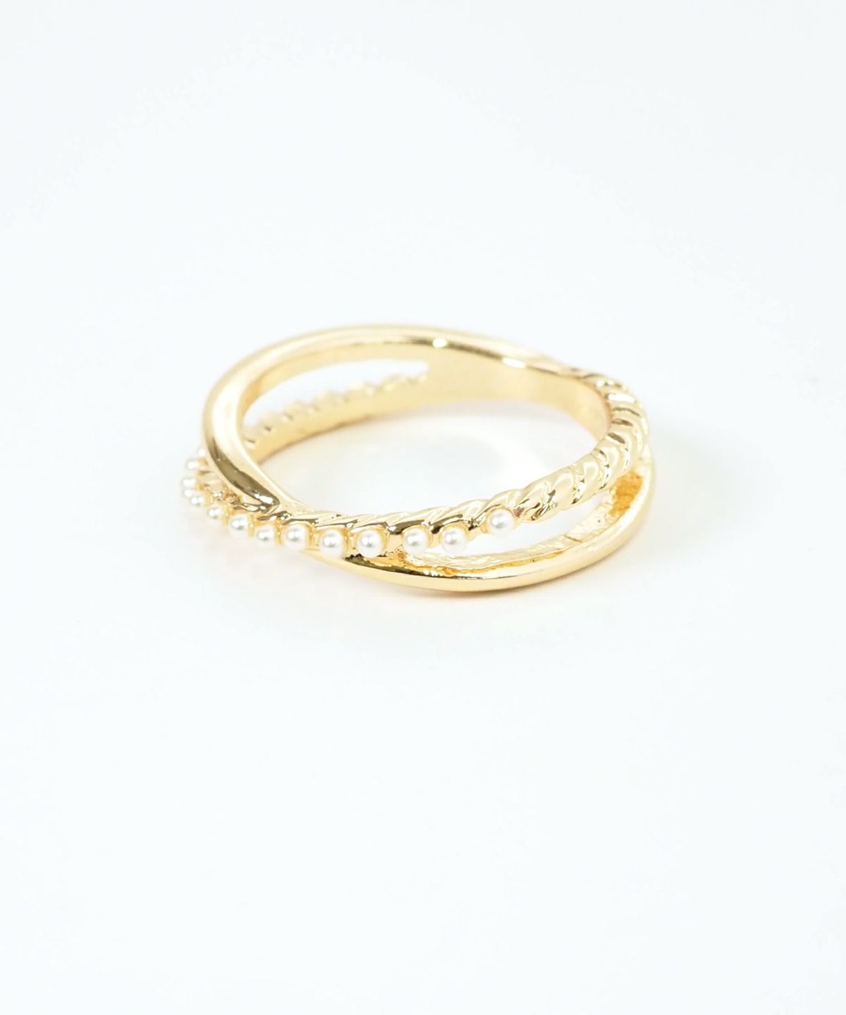 パールラインクロスリング