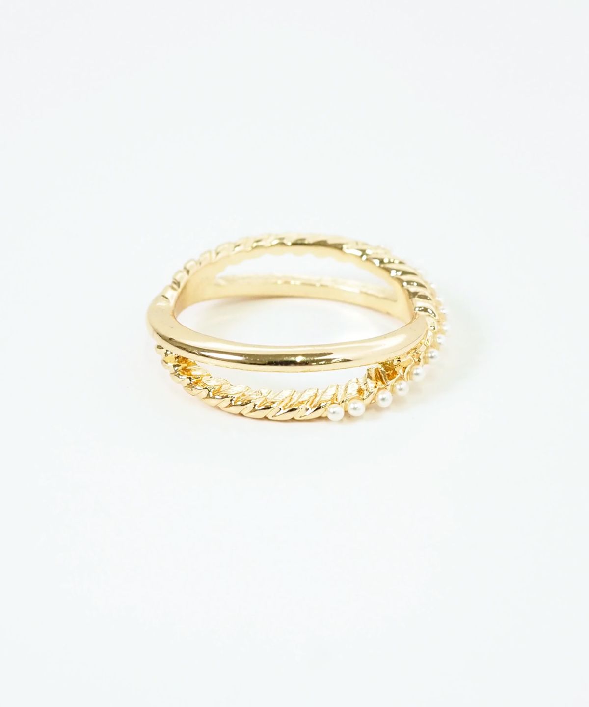 パールラインクロスリング