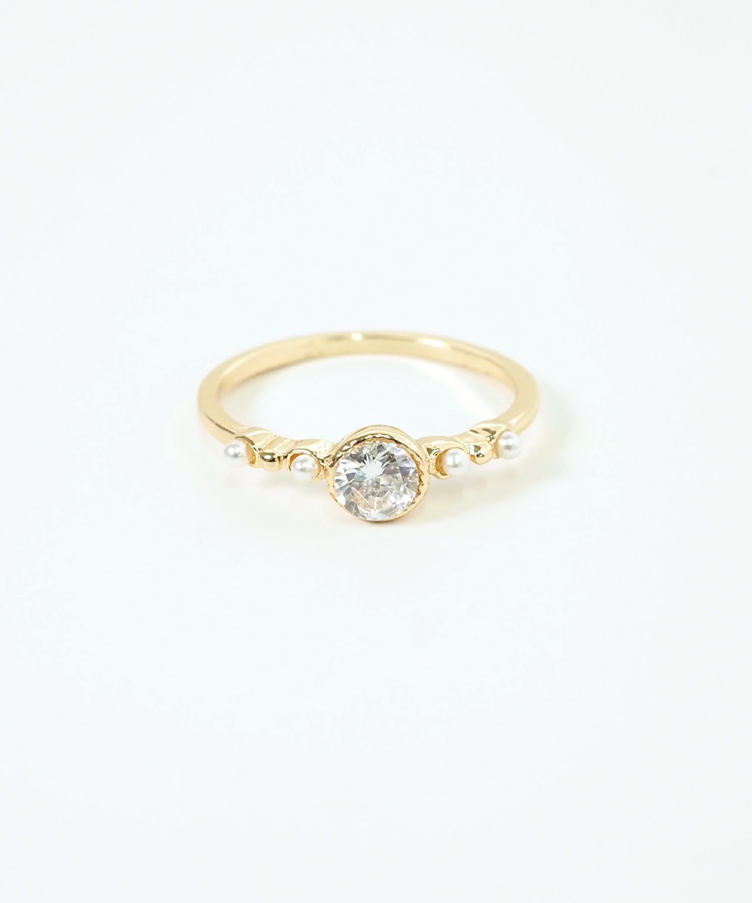 ポイントストーンパールリング