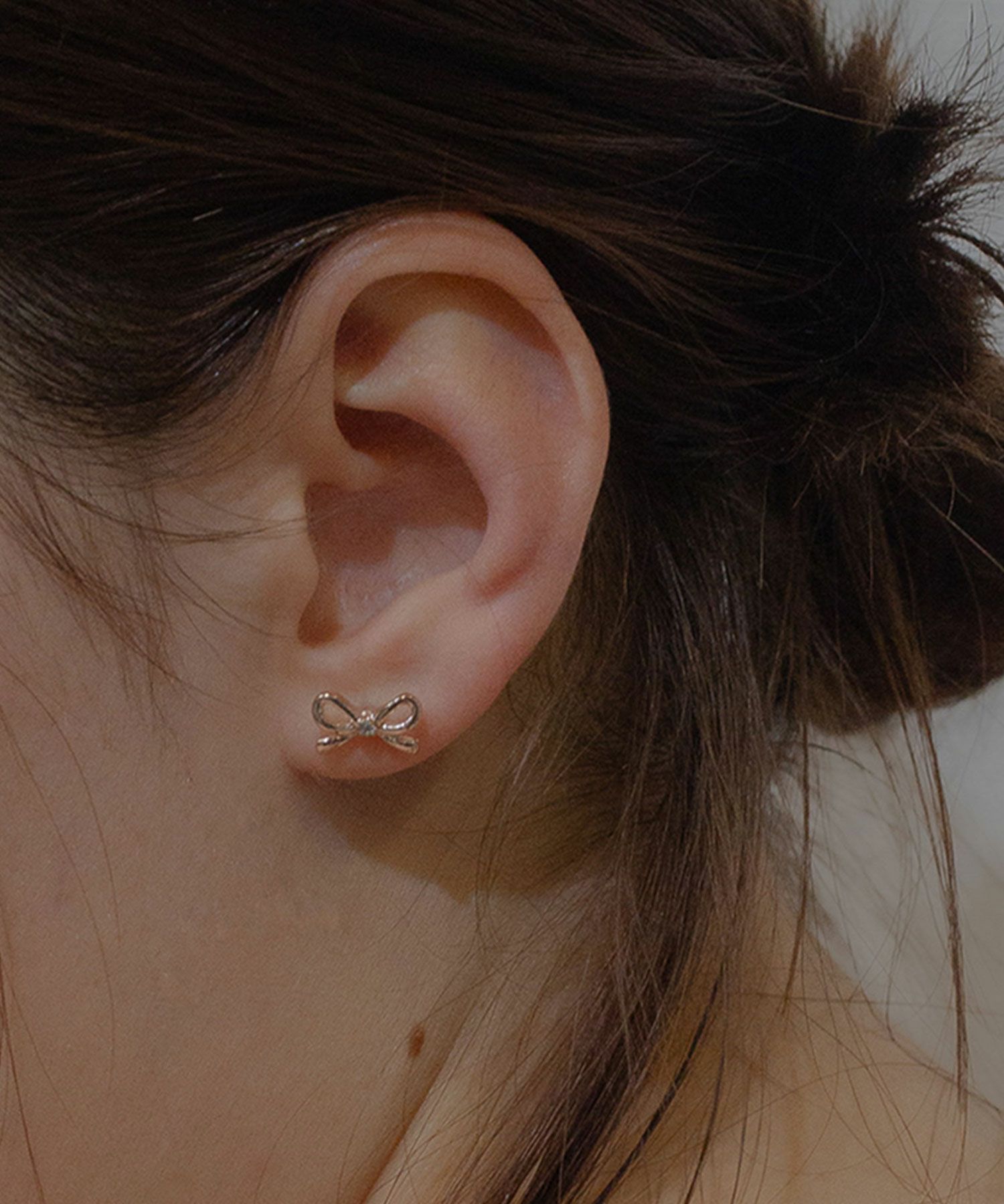 リボンパールセットサージカルステンレスポストピアス