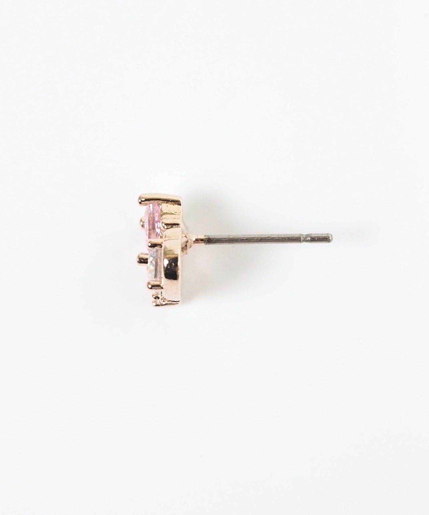 ストーンプティハートチタンポストピアスB【MUK shady sophy】