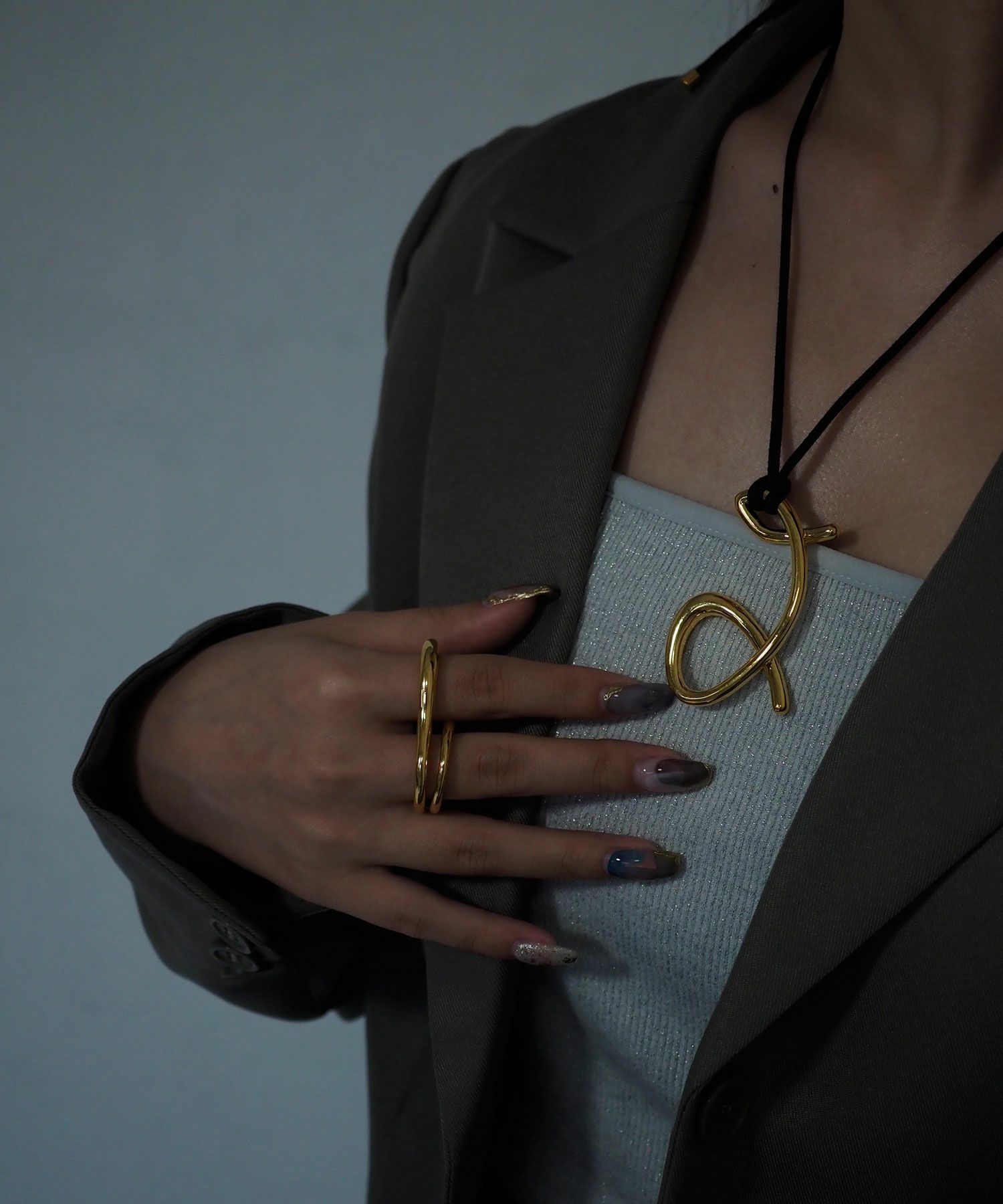 プランプメタルダブルリング