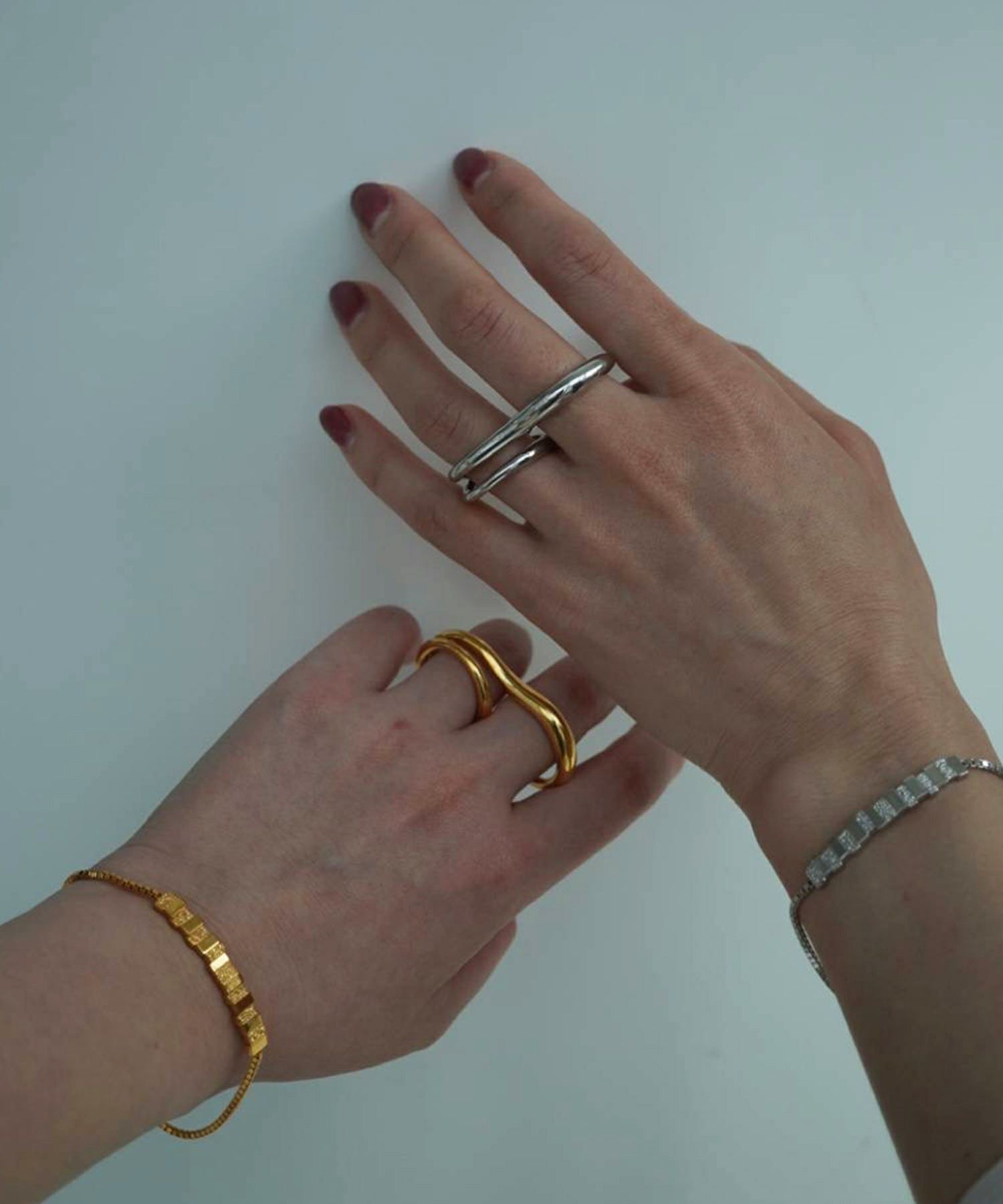 プランプメタルダブルリング