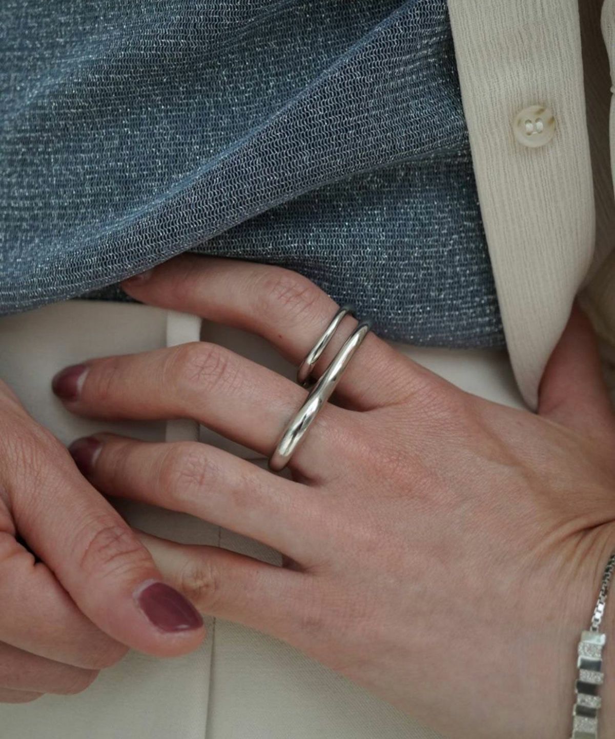 プランプメタルダブルリング