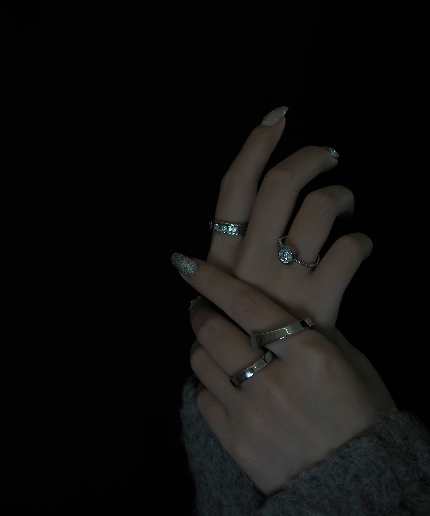 スクエアラインダブルリング