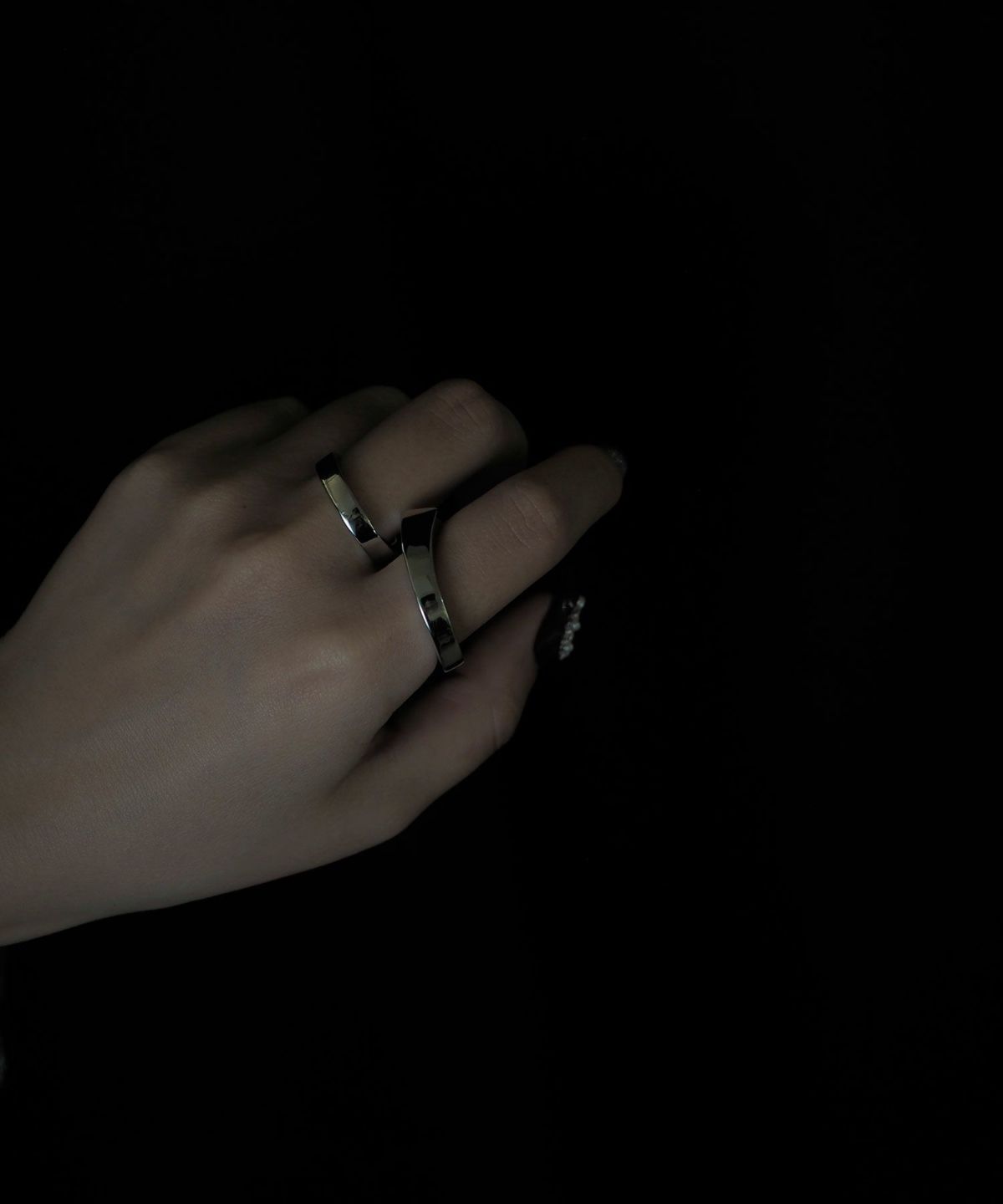 スクエアラインダブルリング