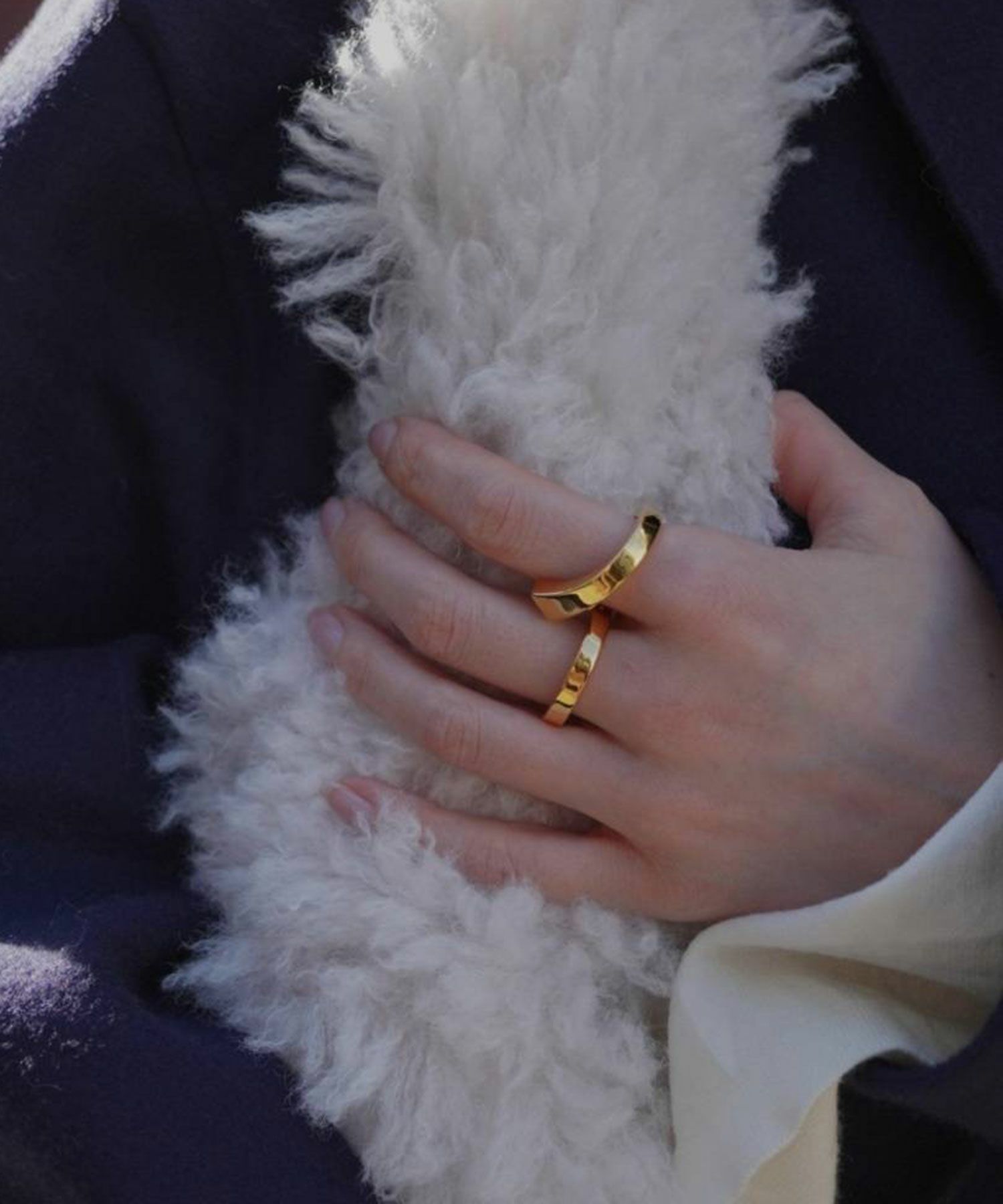 スクエアラインダブルリング