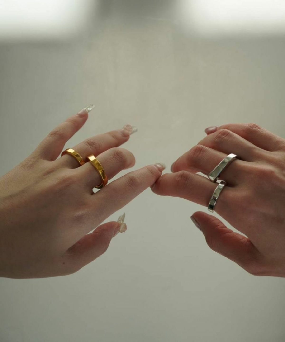 スクエアラインダブルリング