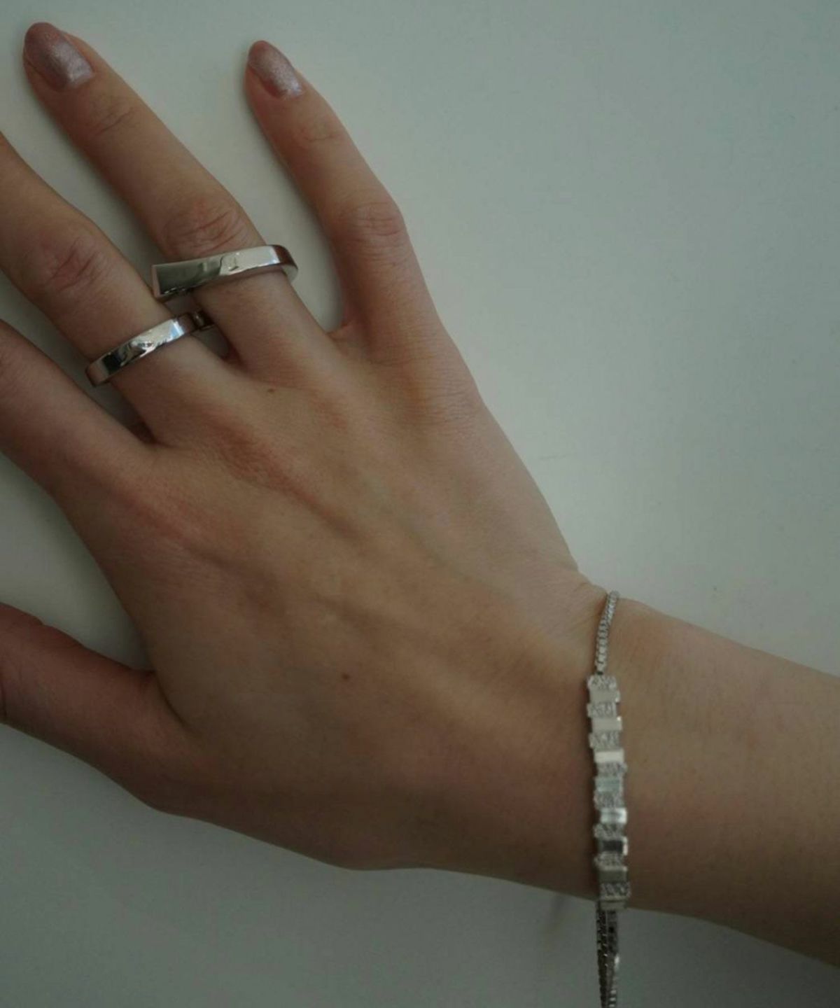 スクエアラインダブルリング