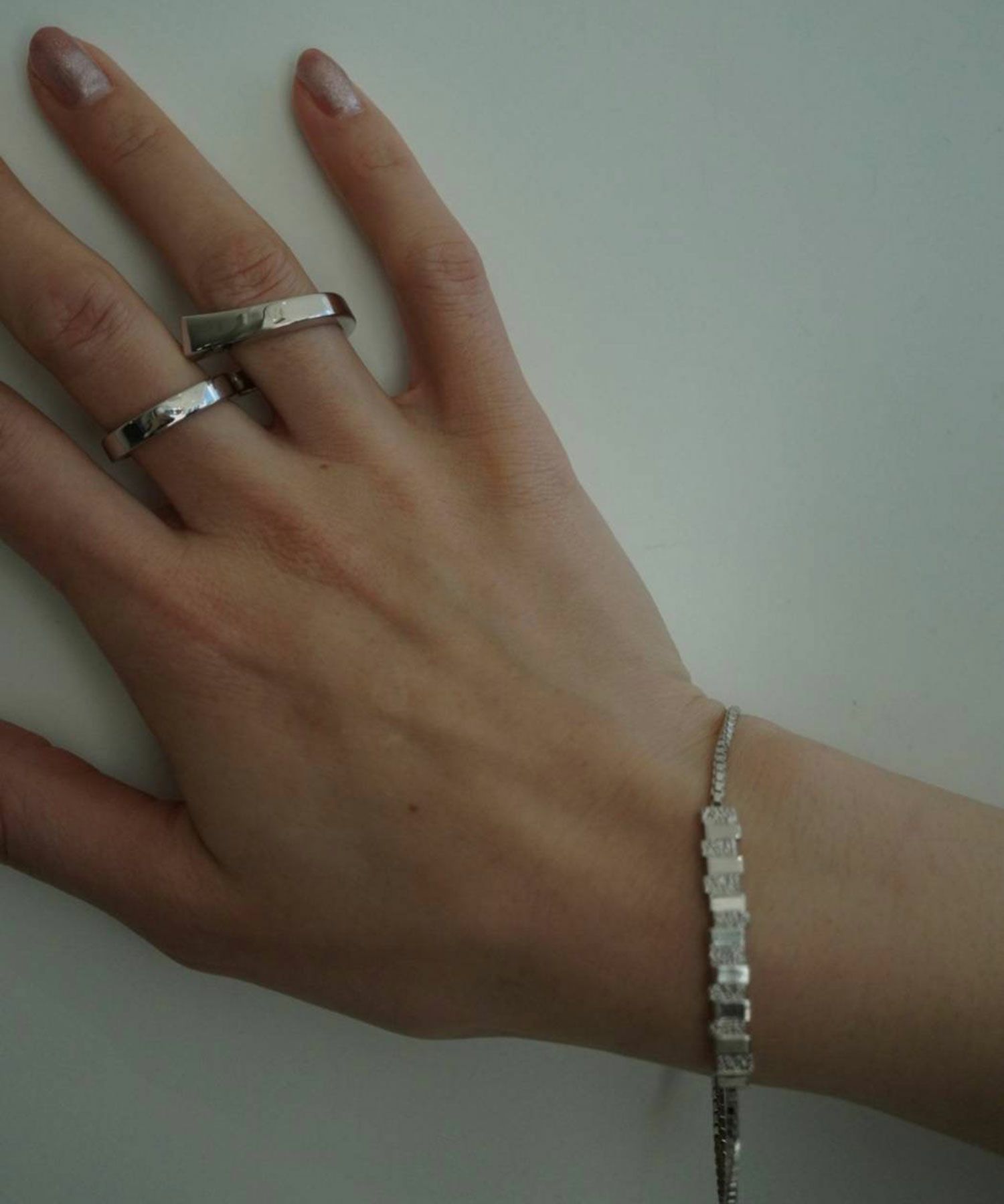 スクエアラインダブルリング