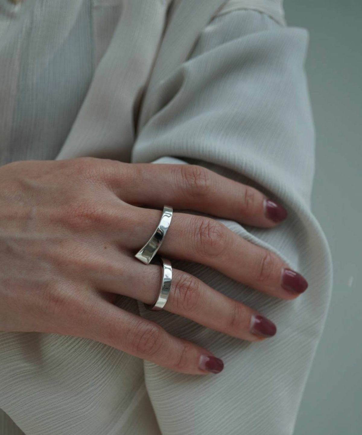 スクエアラインダブルリング