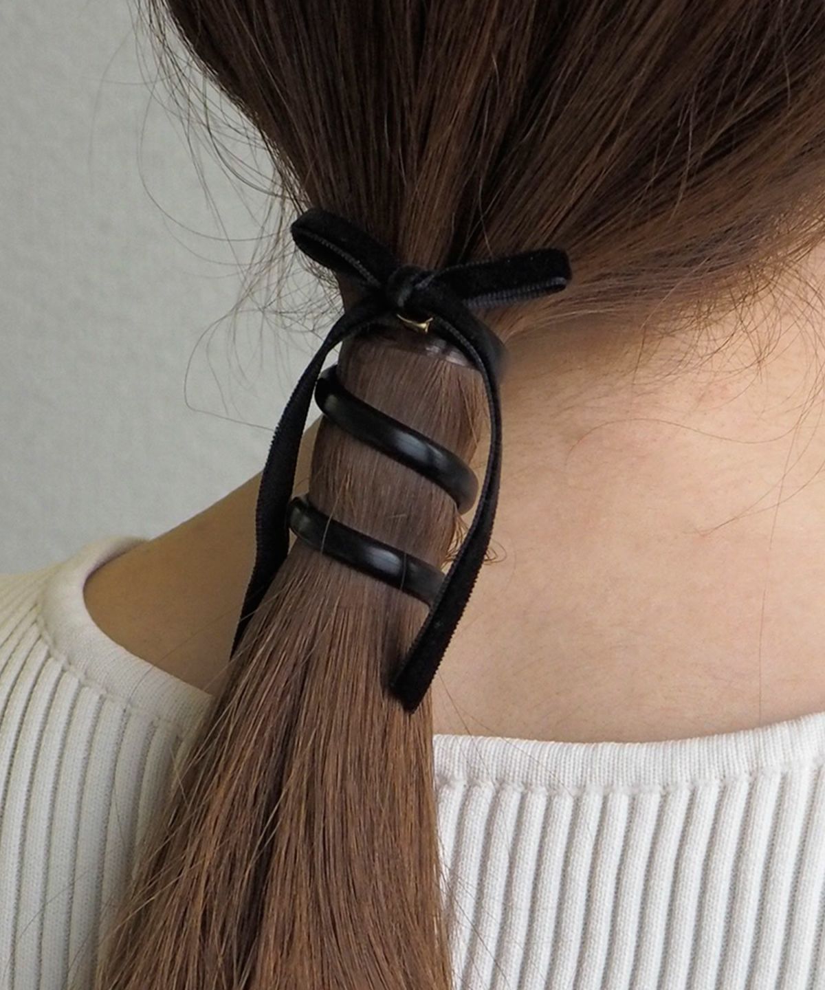 ベロアリボンミニクルクルコイルアップ2Pセット