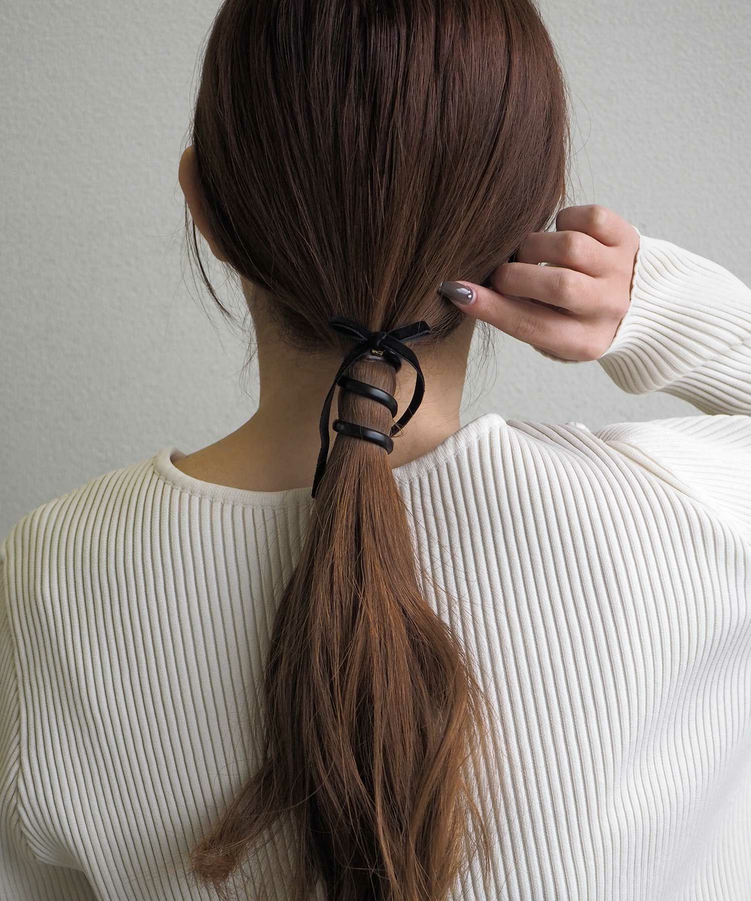 ベロアリボンミニクルクルコイルアップ2Pセット