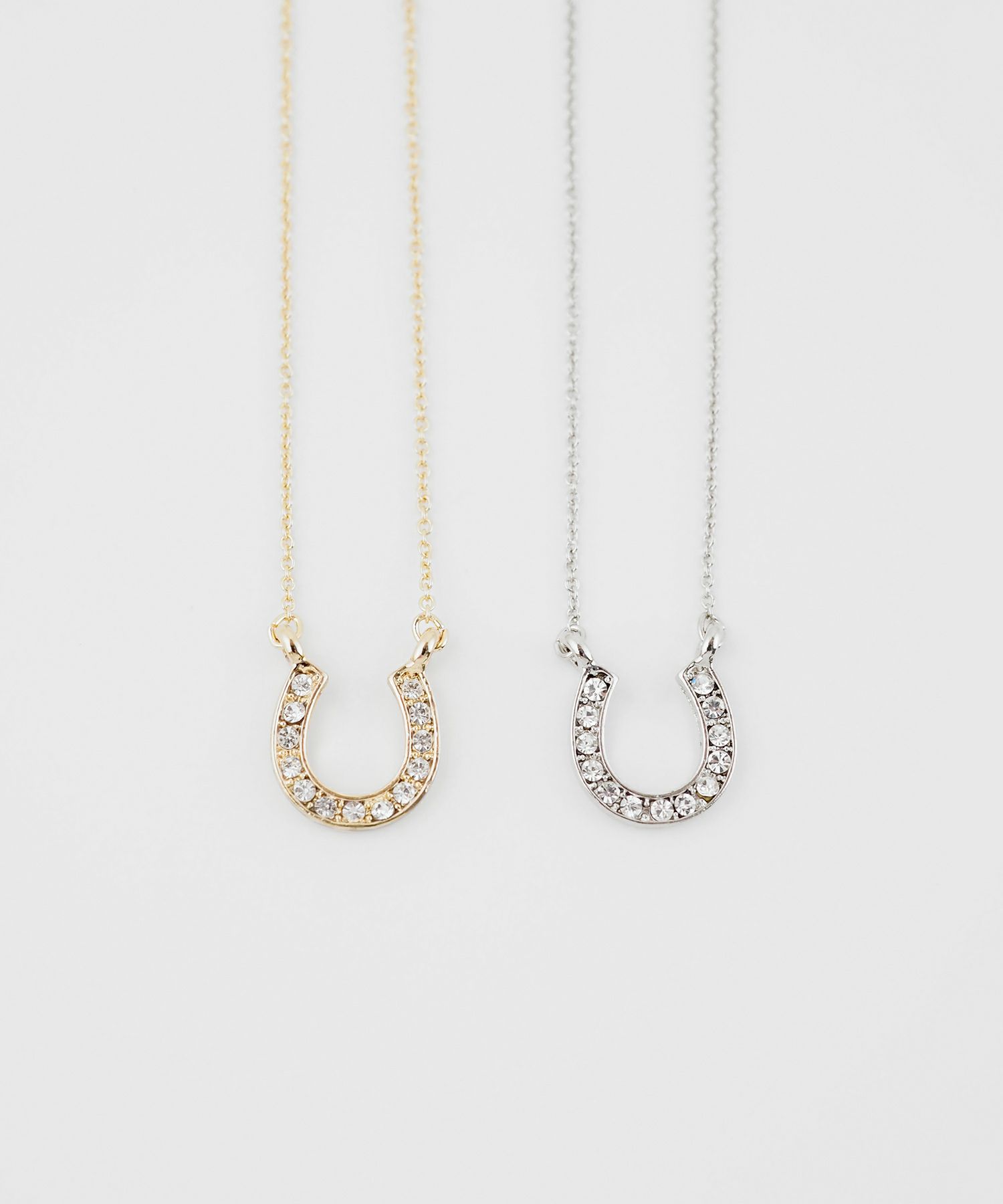 ビジューホースシュースライドネックレス