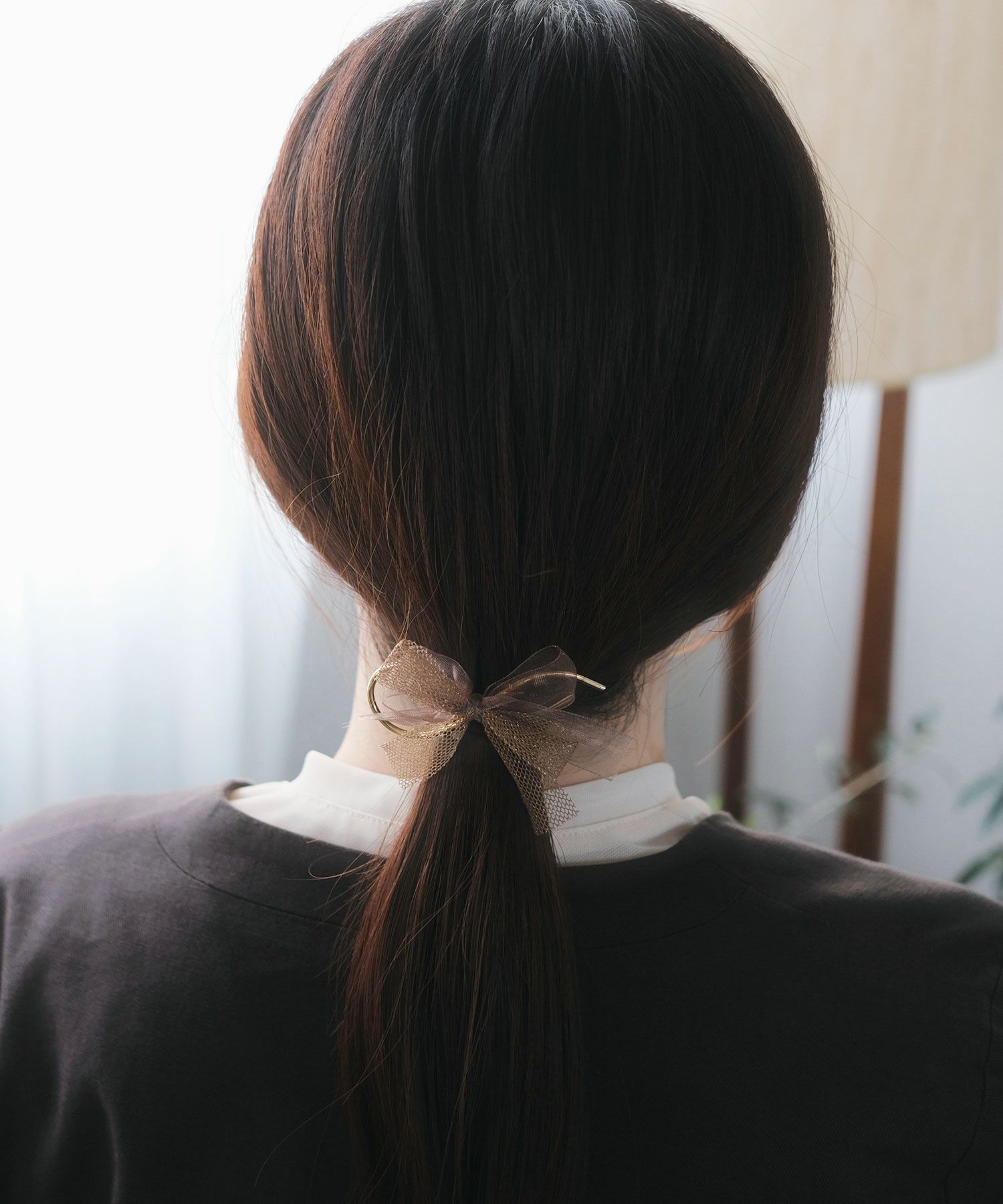 メッシュリボンラインポニーフック