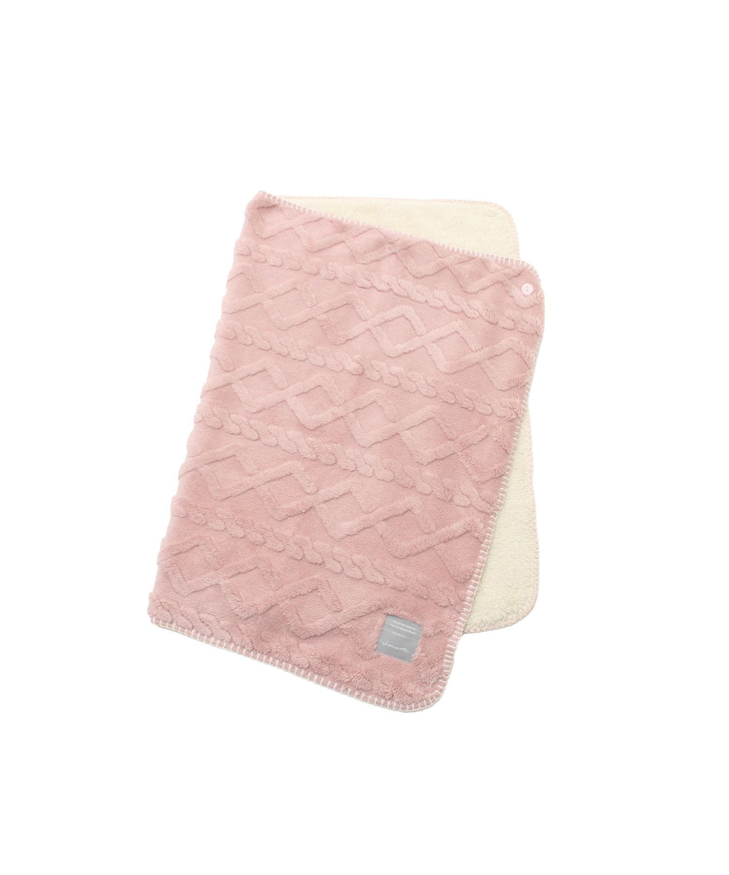 アラン編み風ボア3wayひざ掛け