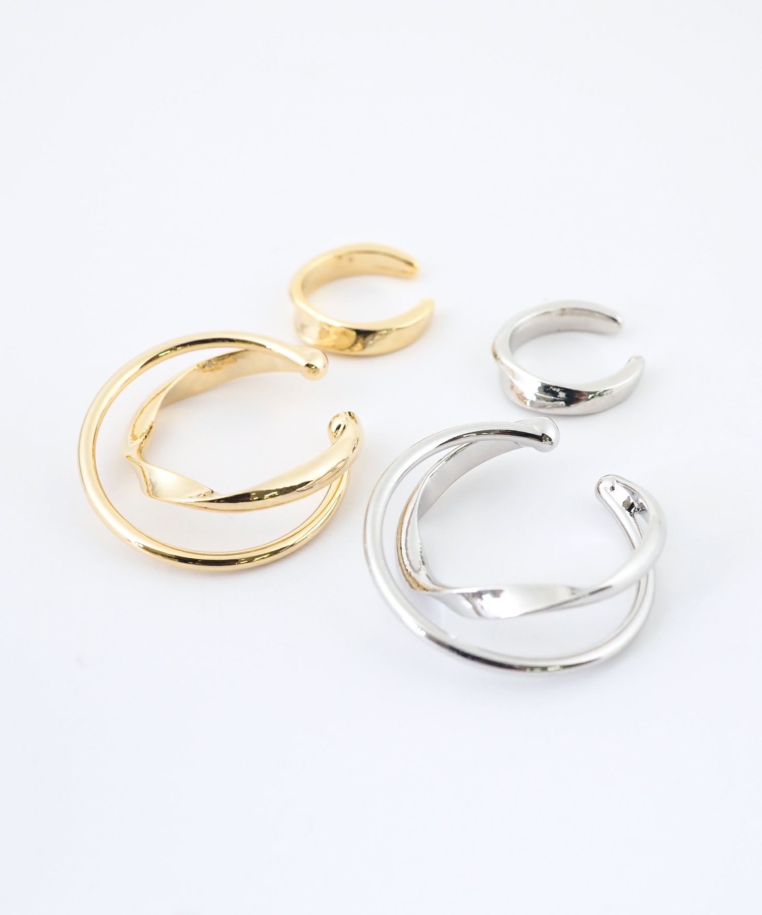 シンプルツイストセットイヤーカフ【MUK】