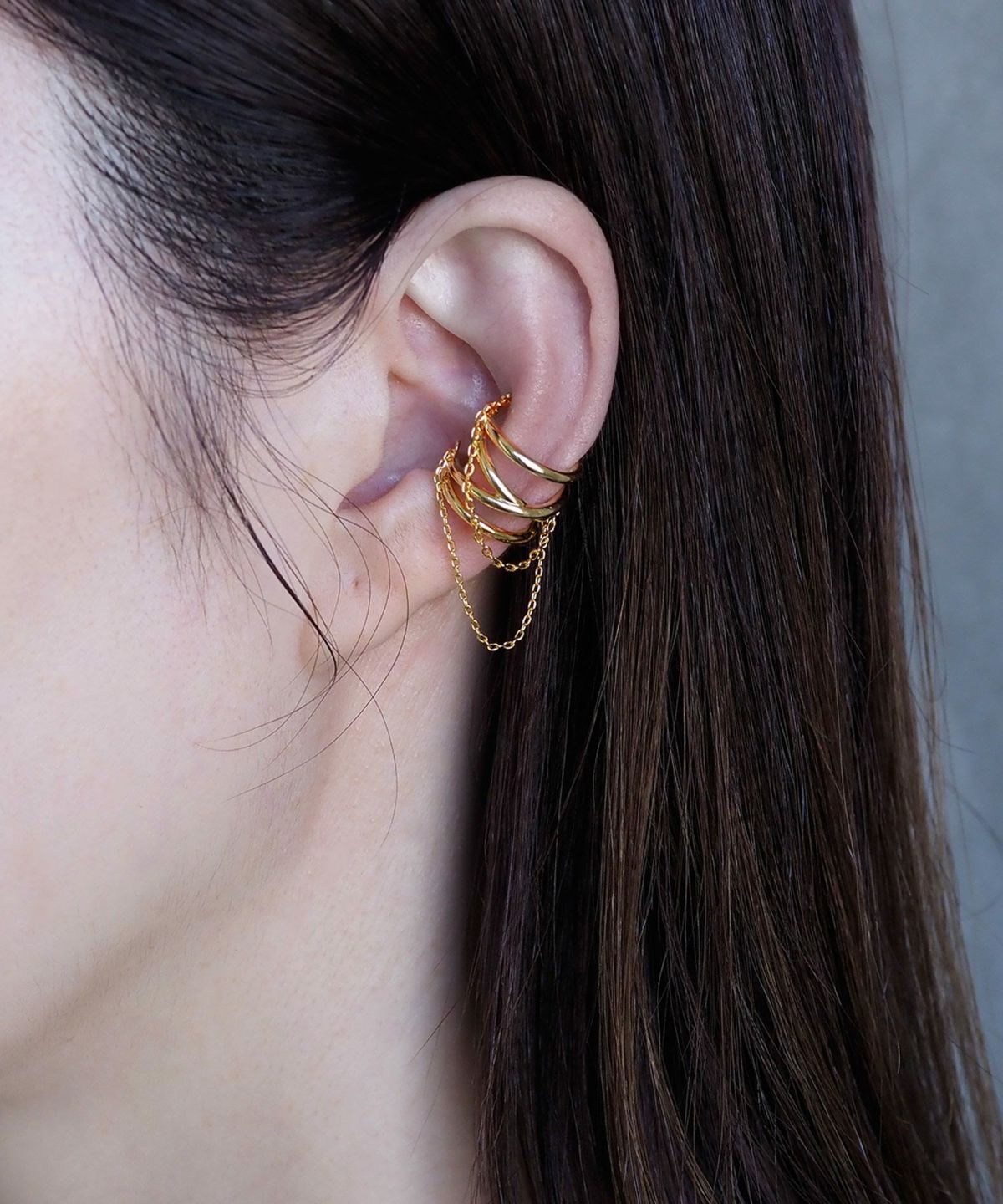 ダブルラインチェーンレフトイヤーカフ