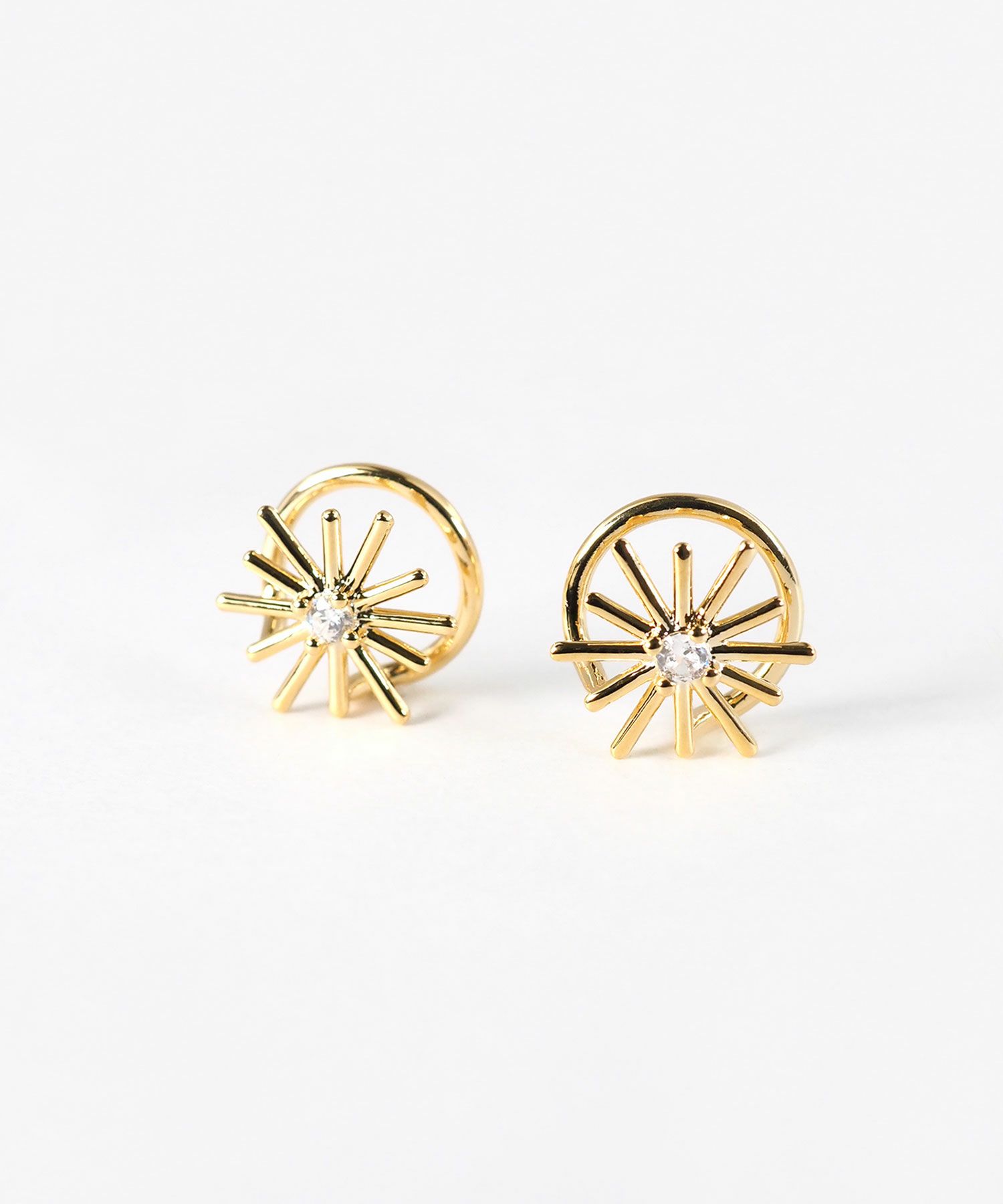 ステラソーレラウンドメタルイヤリング