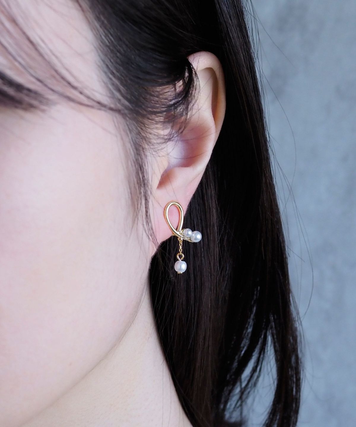 ニュアンスパールラウンドメタルイヤリング | 【公式】MUK