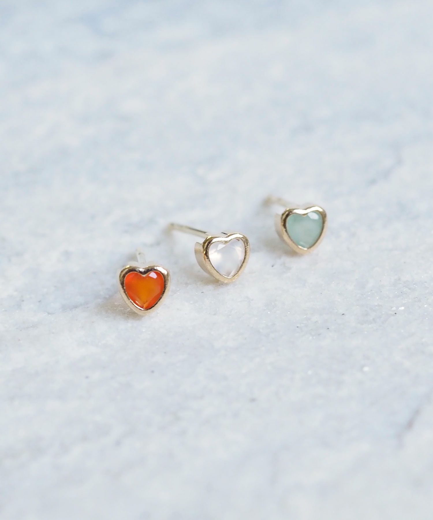 【web限定】[K10]ジェムストーンハートピアス