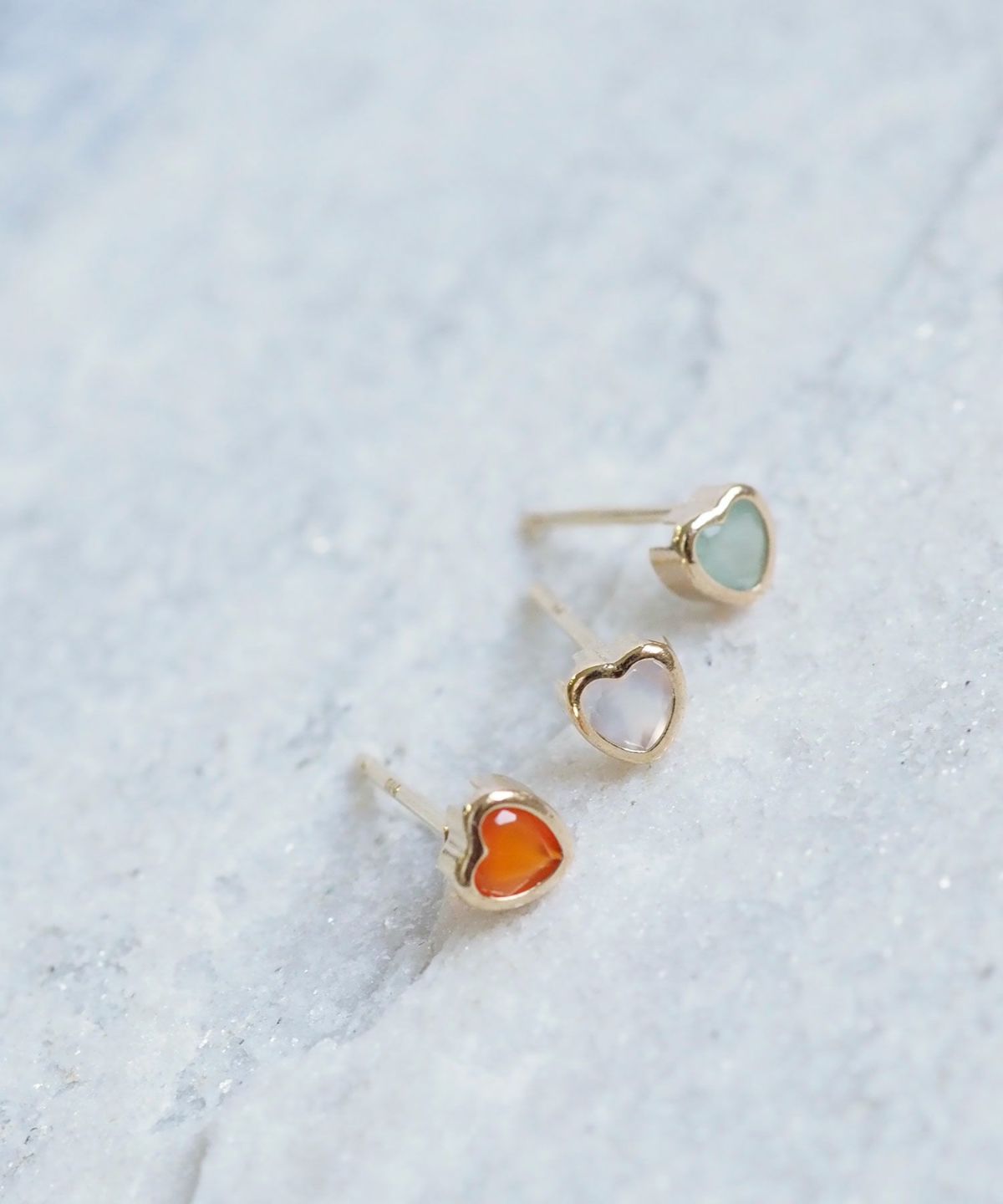 【web限定】[K10]ジェムストーンハートピアス