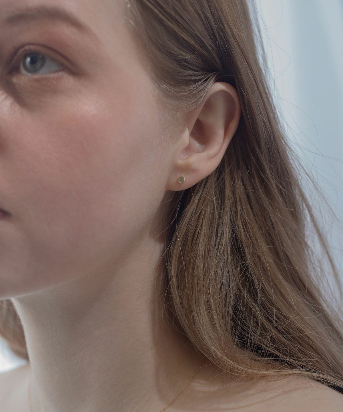 【web限定】[K10]ジェムストーンハートピアス