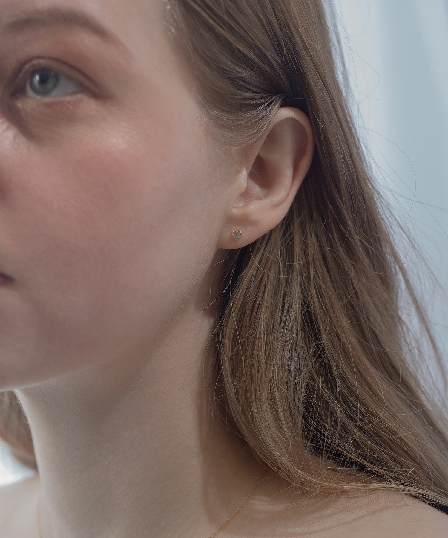 【web限定】[K10]ジェムストーンハートピアス