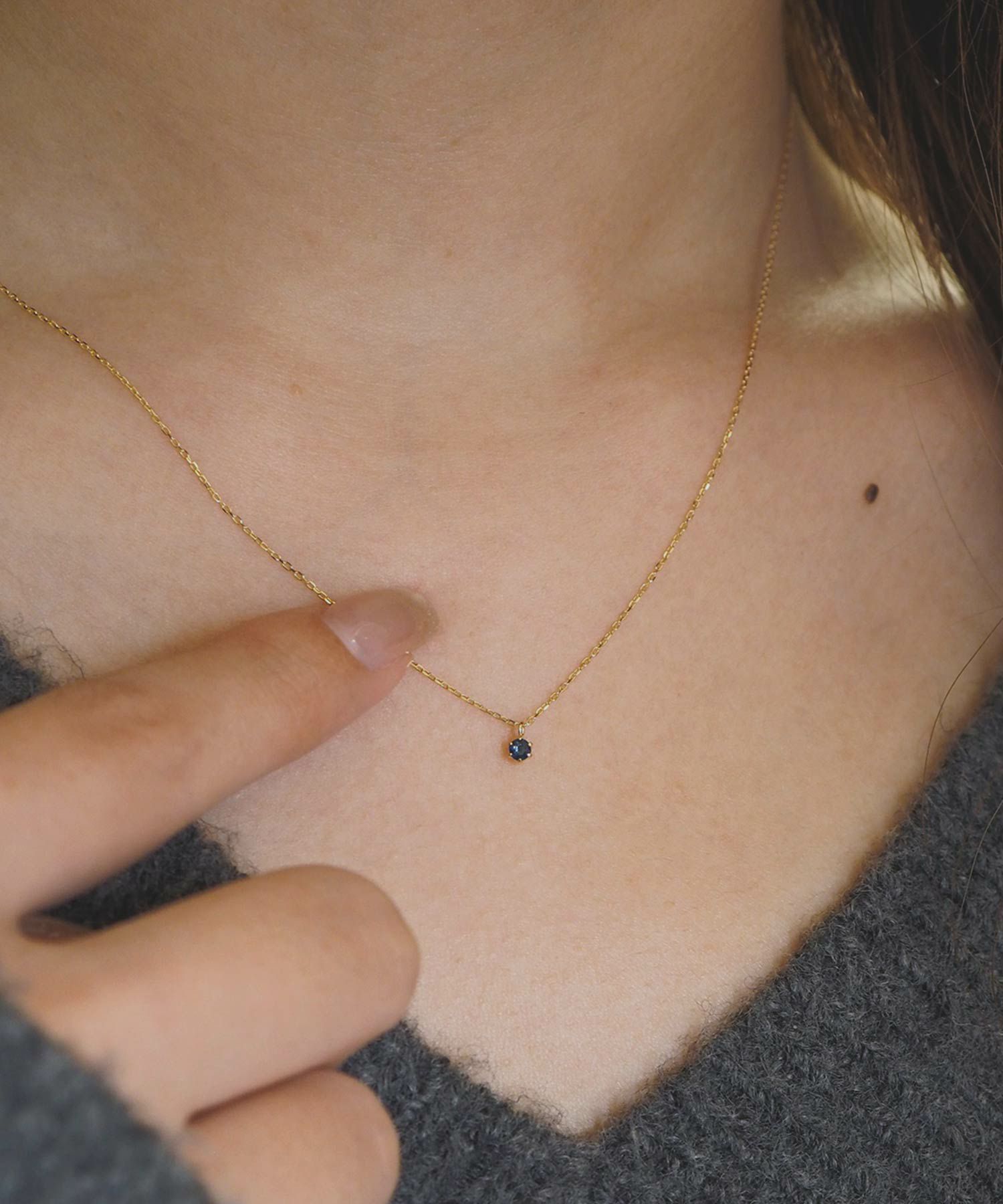 【公式】 [K10]バースストーンプチペンダント【cucia】