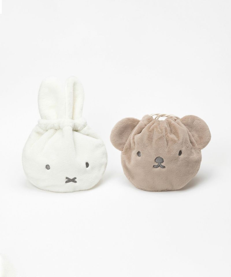 ミッフィー miffy 巾着トートバッグ(ブラック)